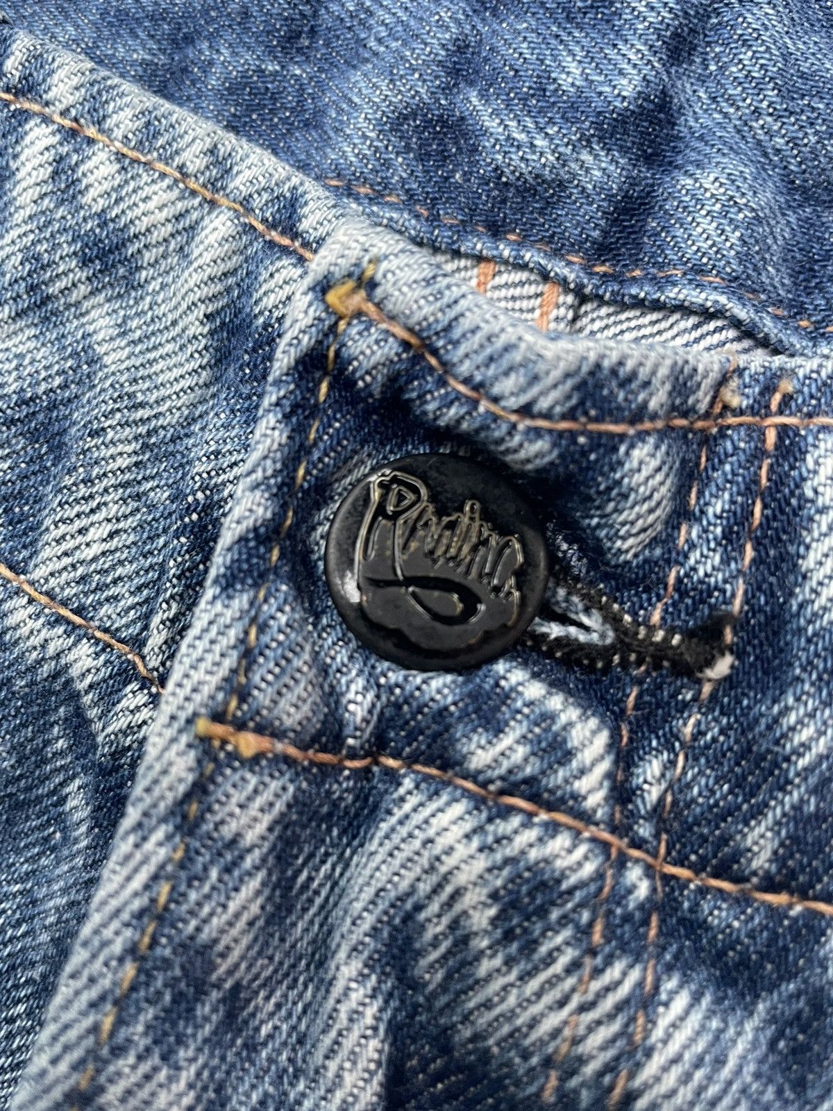 Japanese Brand RNA Slang Faded Distresed Denim Size US 32 / EU 48 - 19 Thumbnail