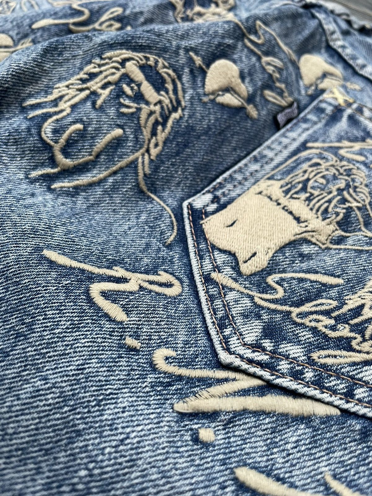 Japanese Brand RNA Slang Faded Distresed Denim Size US 32 / EU 48 - 13 Thumbnail
