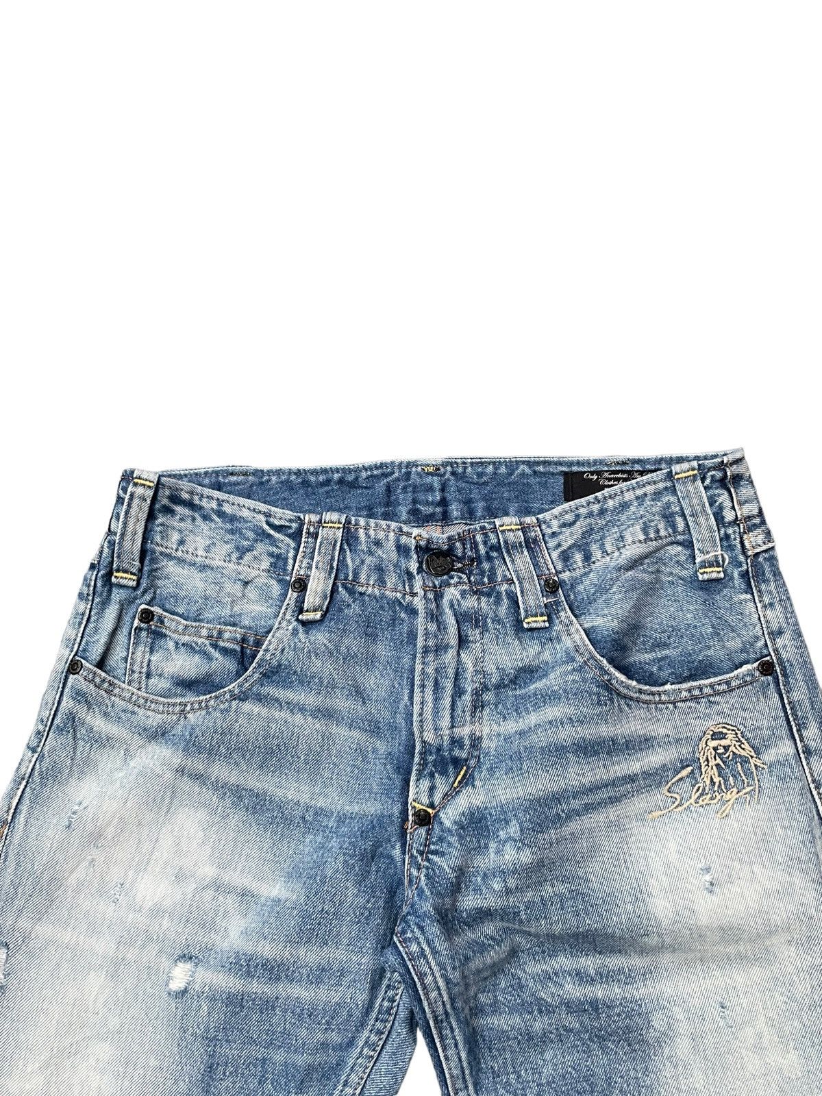 Japanese Brand RNA Slang Faded Distresed Denim Size US 32 / EU 48 - 8 Thumbnail