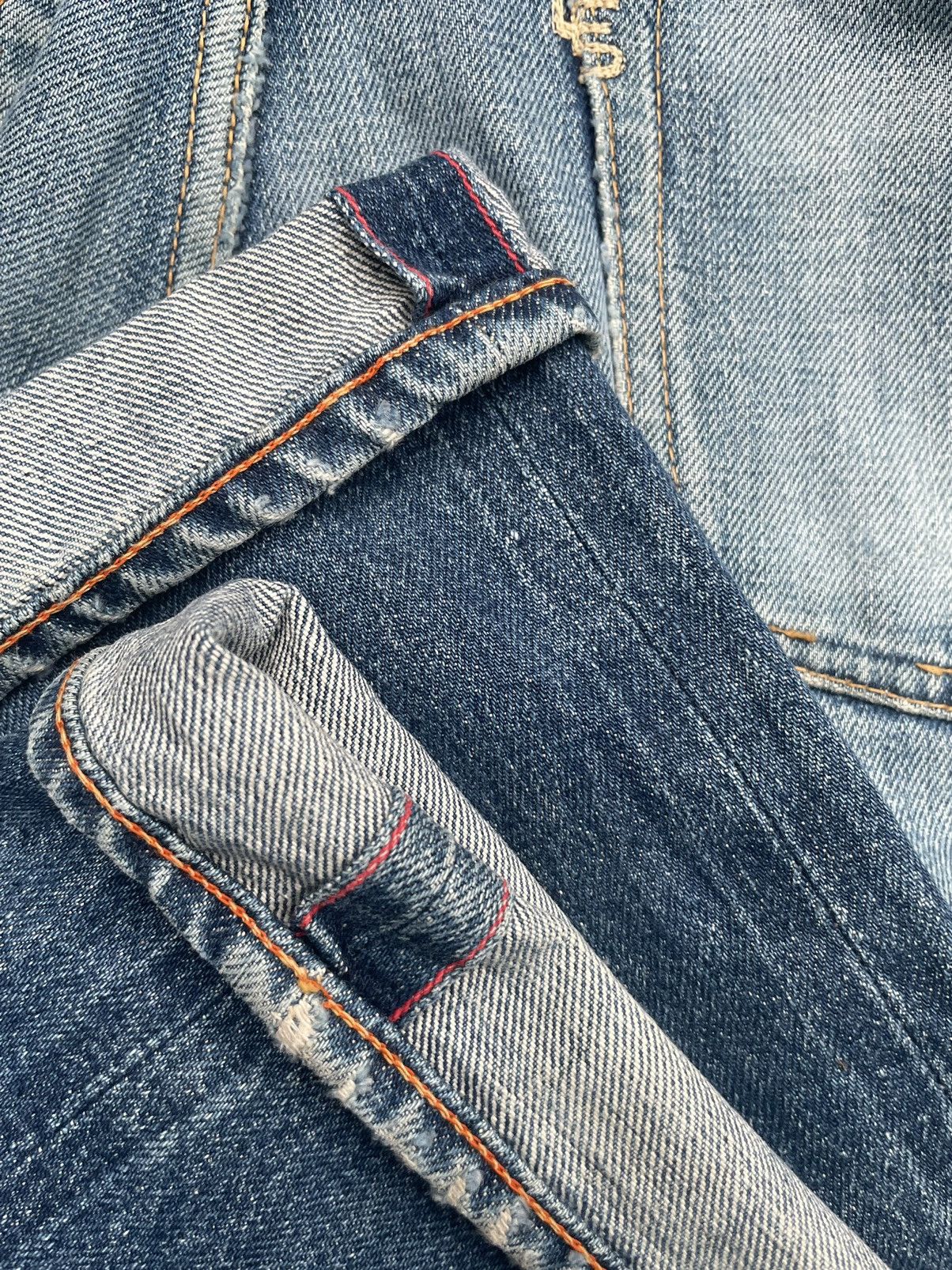 45rpm × Vintage Vintage 45rpm Selvedge Distresed Rework Denim Size US 31 - 18 Thumbnail