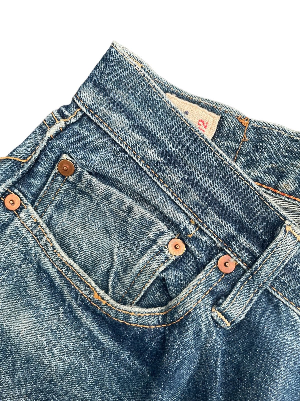 45rpm × Vintage Vintage 45rpm Selvedge Distresed Rework Denim Size US 31 - 10 Thumbnail