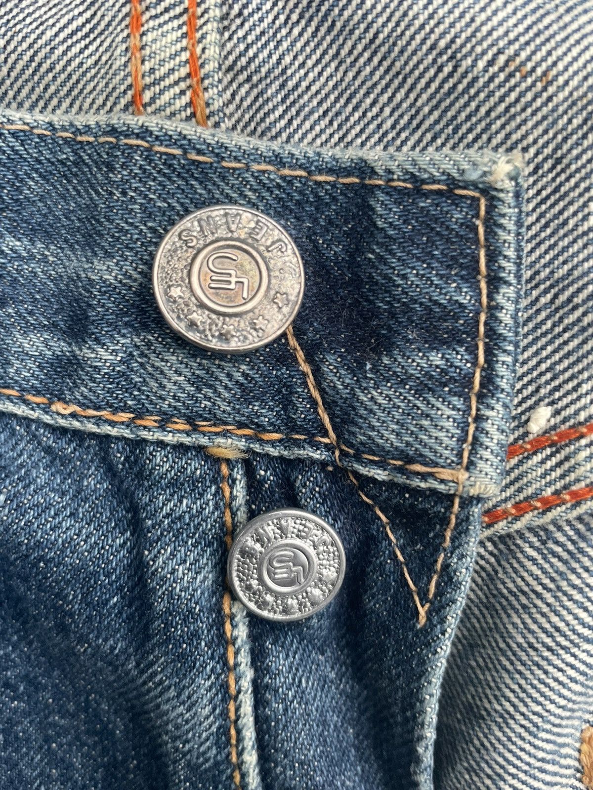 45rpm × Vintage Vintage 45rpm Selvedge Distresed Rework Denim Size US 31 - 25 Thumbnail