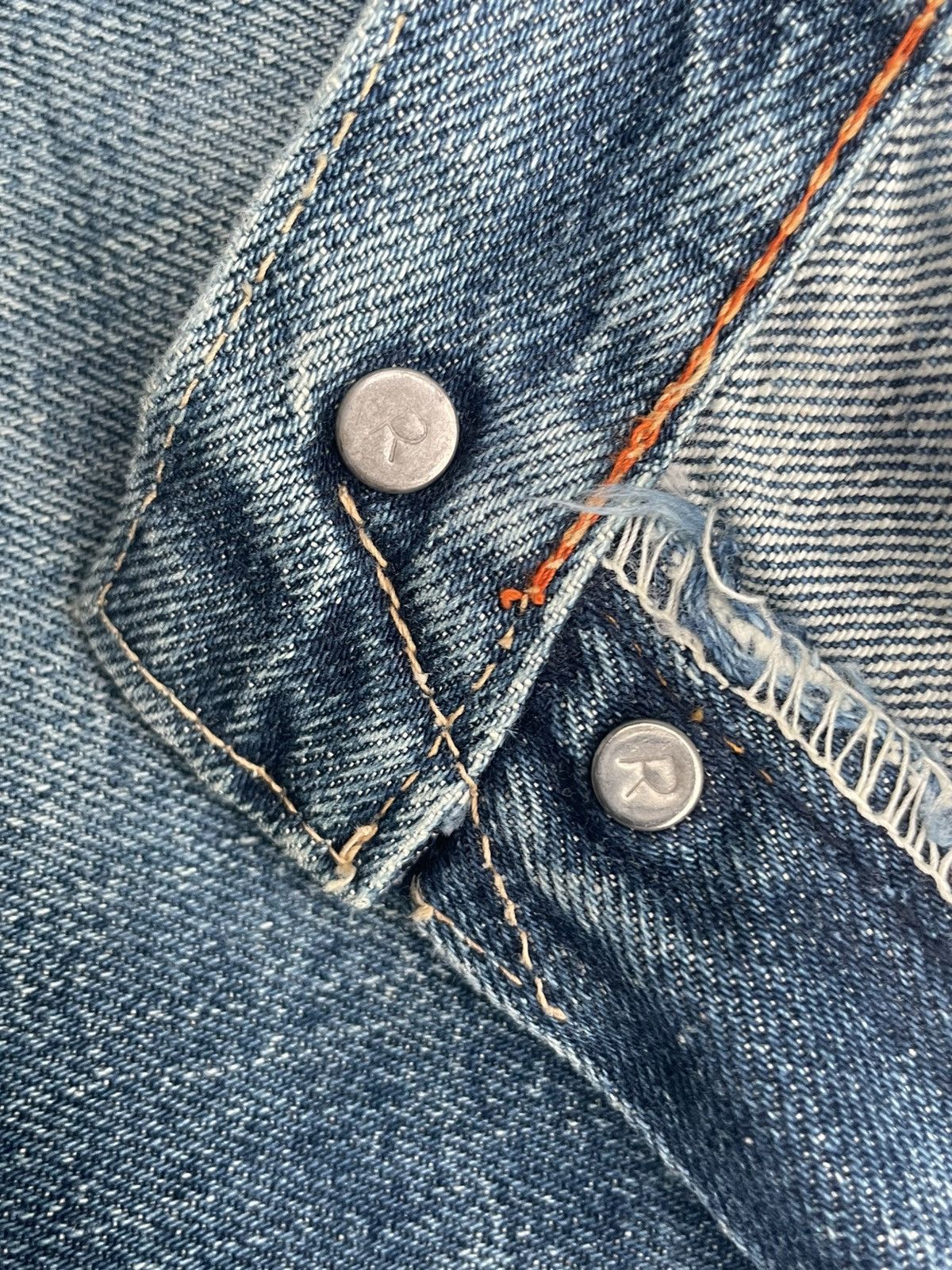 45rpm × Vintage Vintage 45rpm Selvedge Distresed Rework Denim Size US 31 - 24 Thumbnail