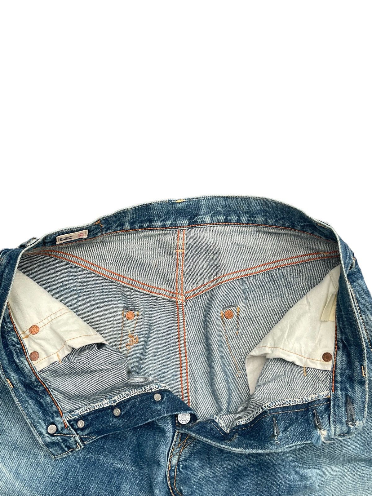 45rpm × Vintage Vintage 45rpm Selvedge Distresed Rework Denim Size US 31 - 11 Thumbnail