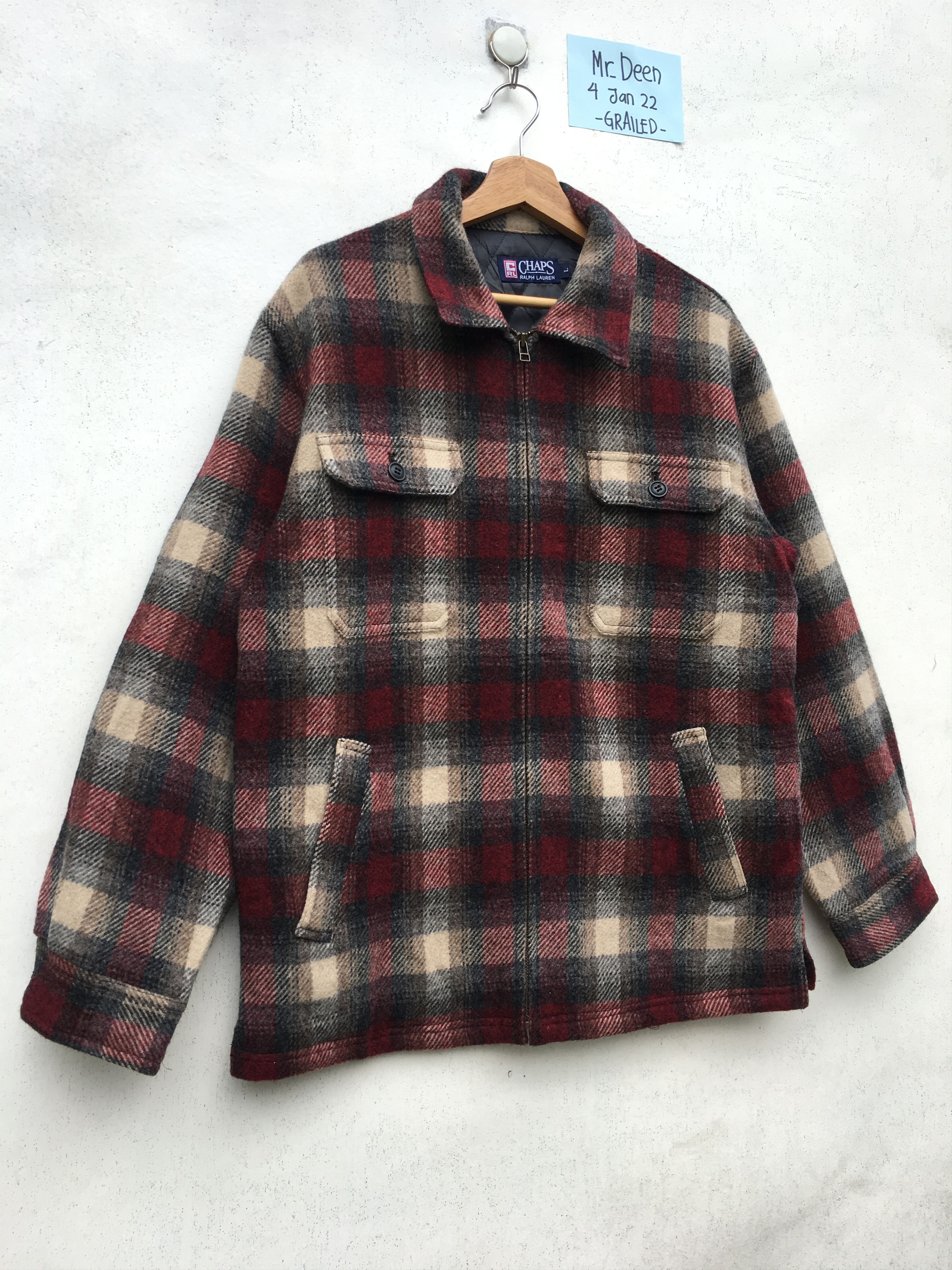 Ralph Lauren Rare Ralph Lauren Checkered Flannel Zip Up Sweater Size US L / EU 52-54 / 3 - 2 Thumbnail