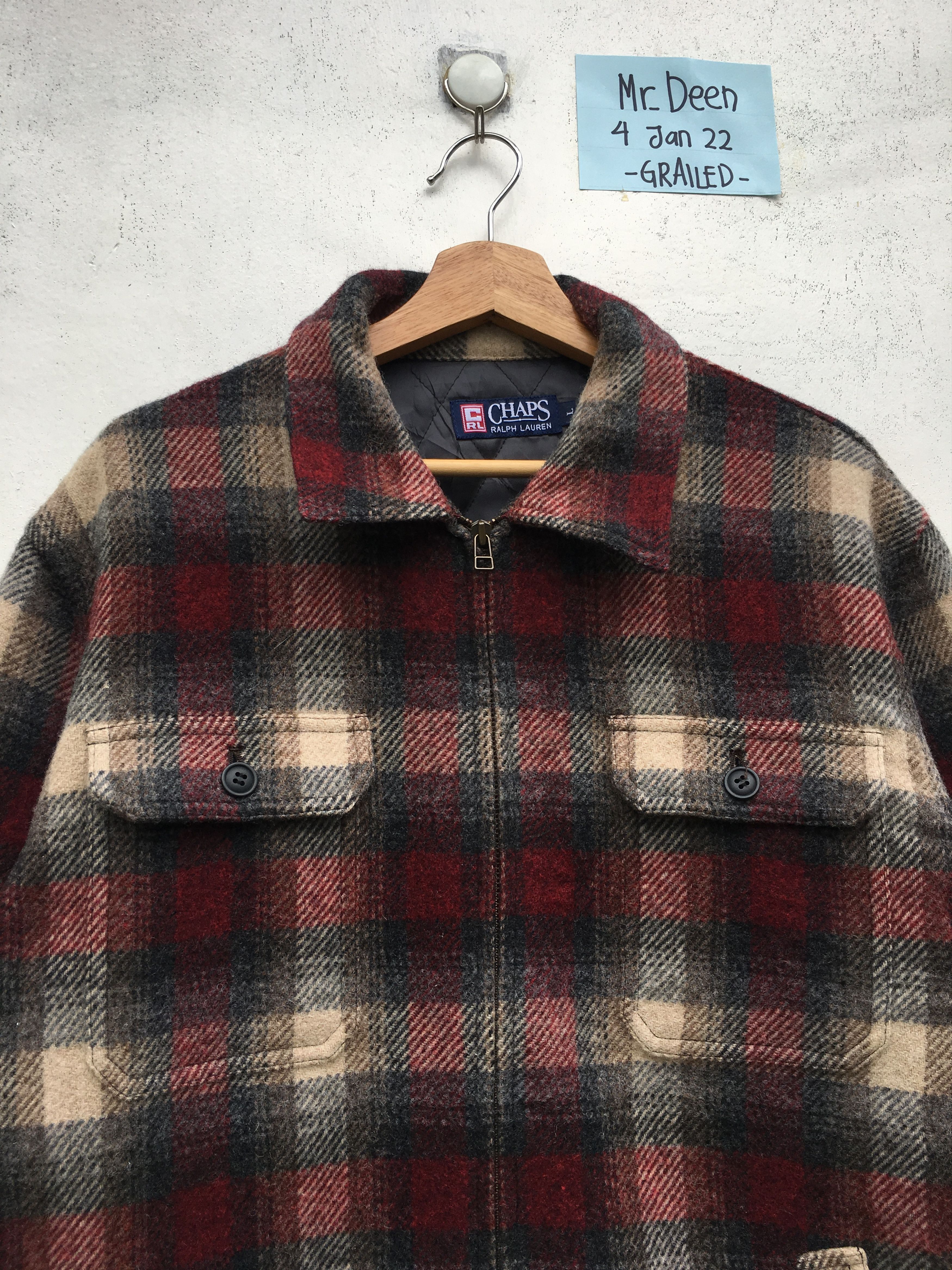 Ralph Lauren Rare Ralph Lauren Checkered Flannel Zip Up Sweater Size US L / EU 52-54 / 3 - 5 Thumbnail