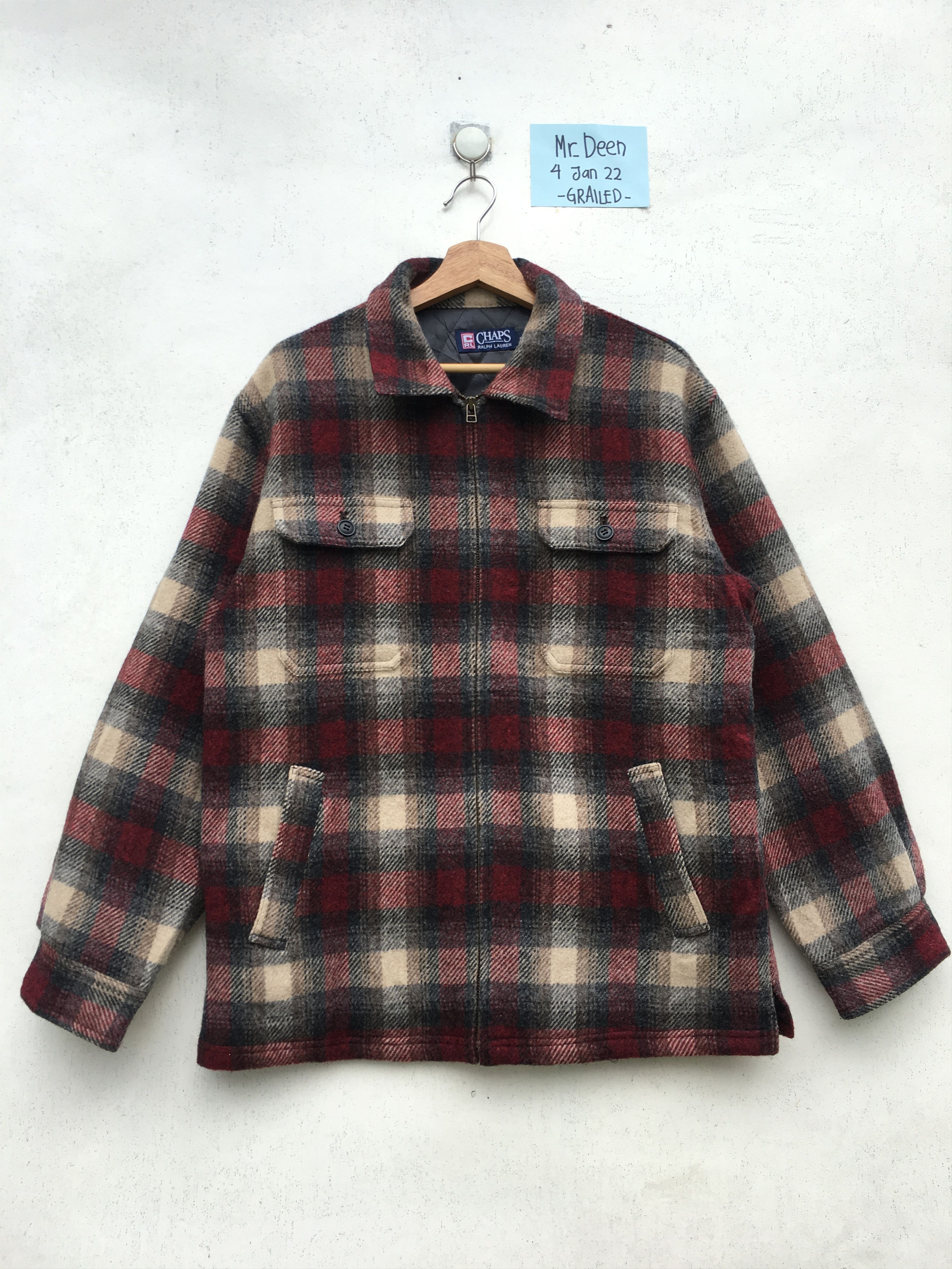 Ralph Lauren Rare Ralph Lauren Checkered Flannel Zip Up Sweater Size US L / EU 52-54 / 3 - 1 Thumbnail
