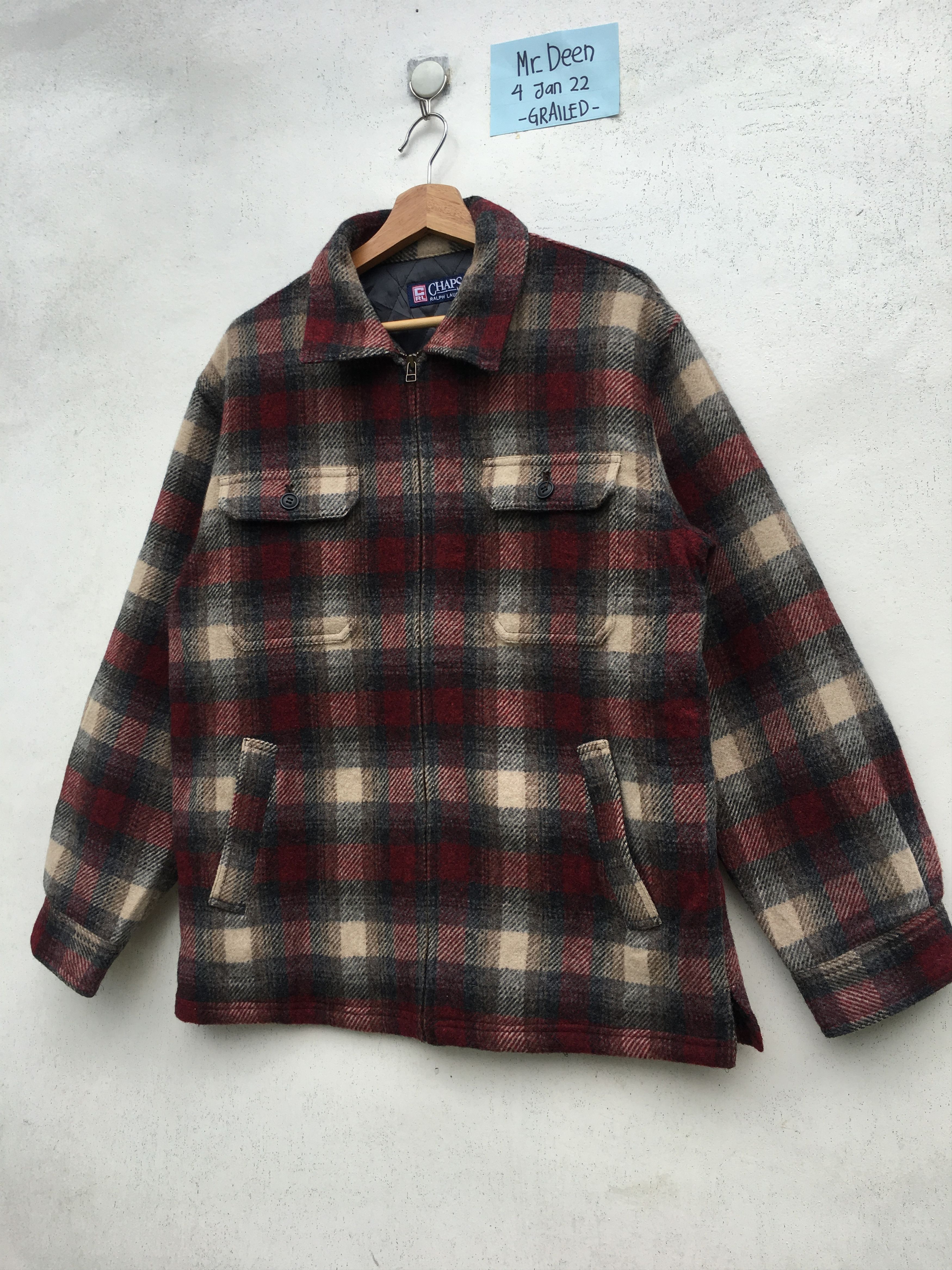 Ralph Lauren Rare Ralph Lauren Checkered Flannel Zip Up Sweater Size US L / EU 52-54 / 3 - 3 Thumbnail