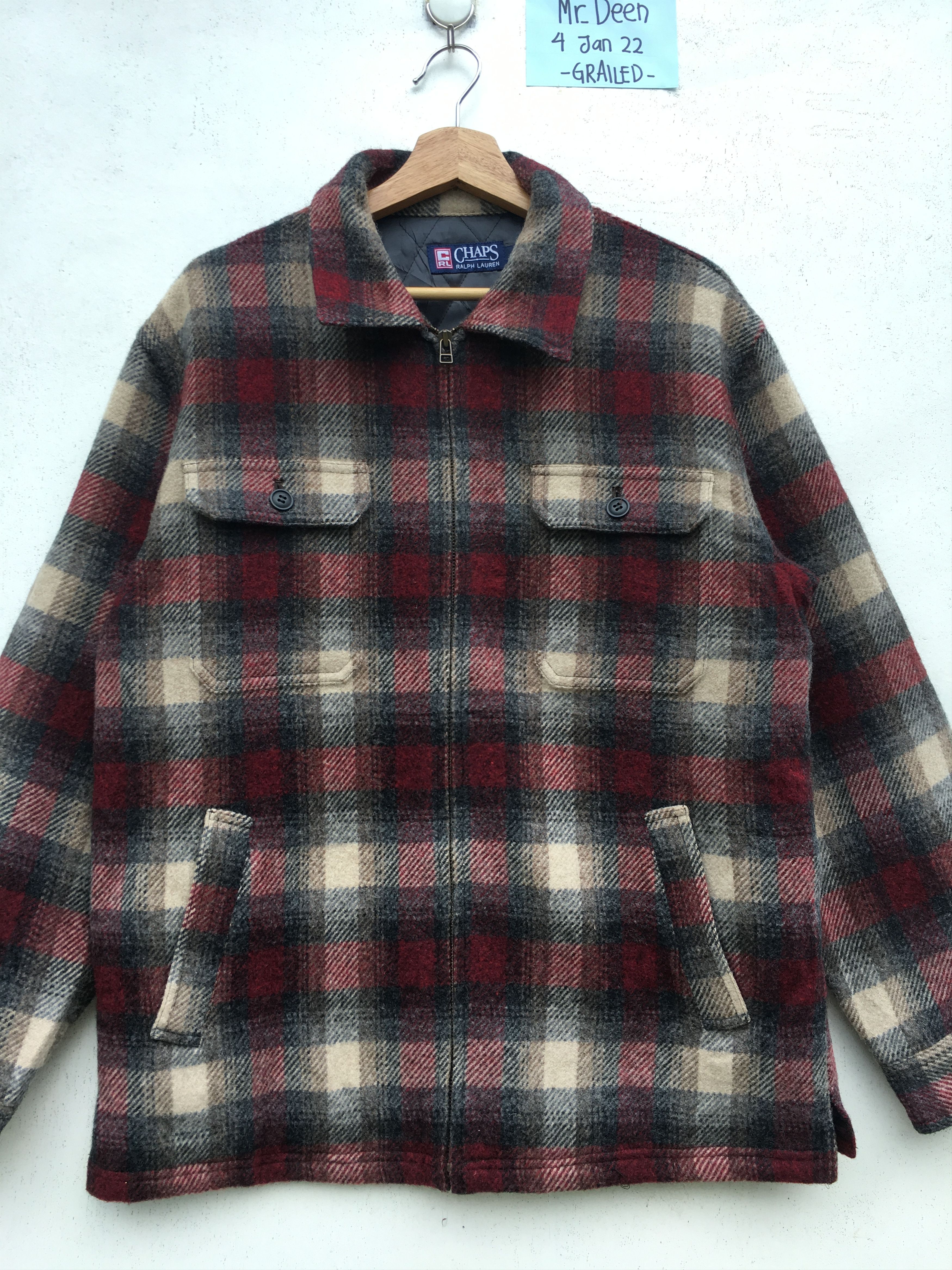 Ralph Lauren Rare Ralph Lauren Checkered Flannel Zip Up Sweater Size US L / EU 52-54 / 3 - 4 Thumbnail