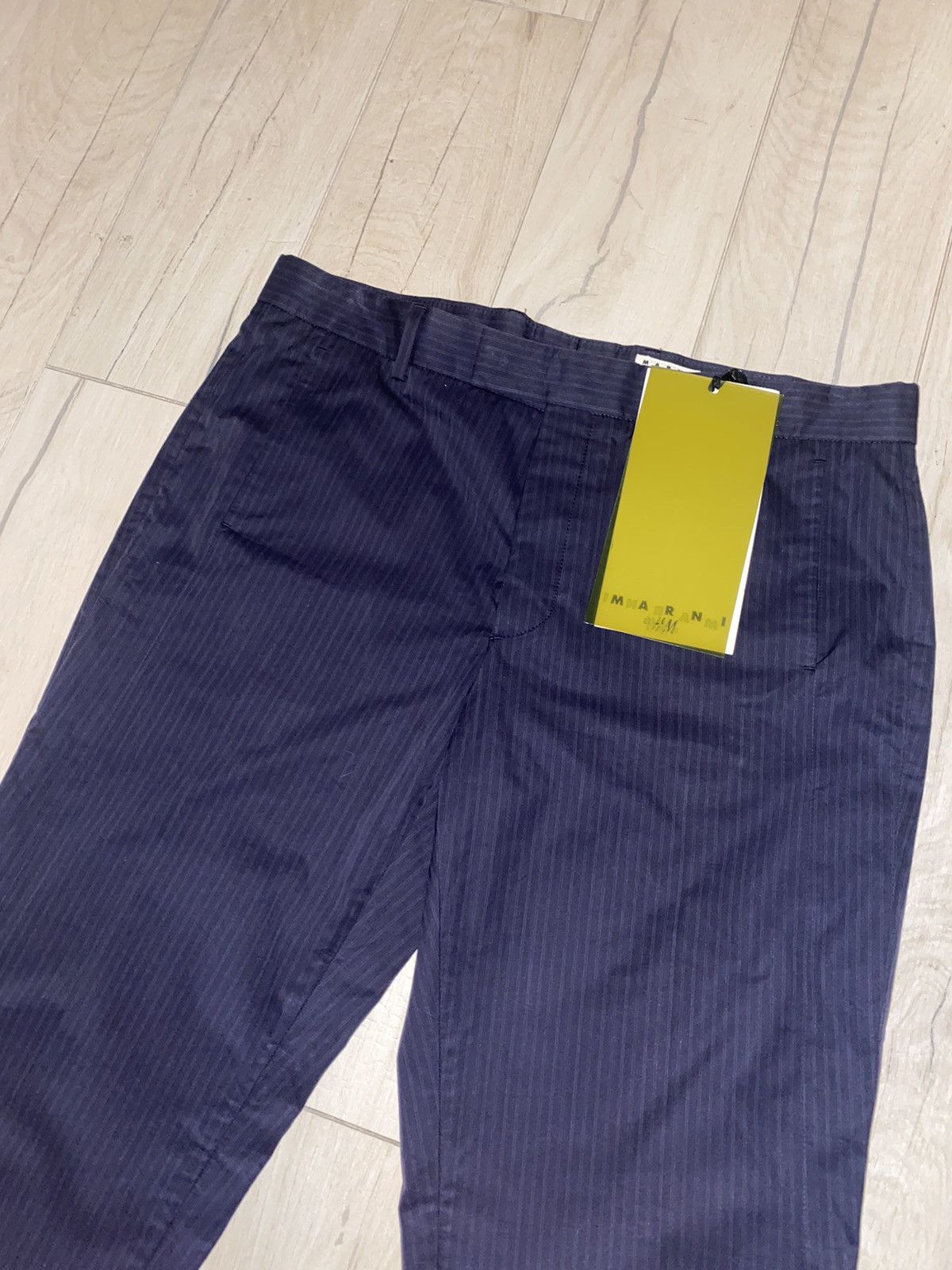Marni DSWT! SS12 Marni X H&M Striped Dark Navy Casual Pants Size US 36 / EU 52 - 4 Thumbnail