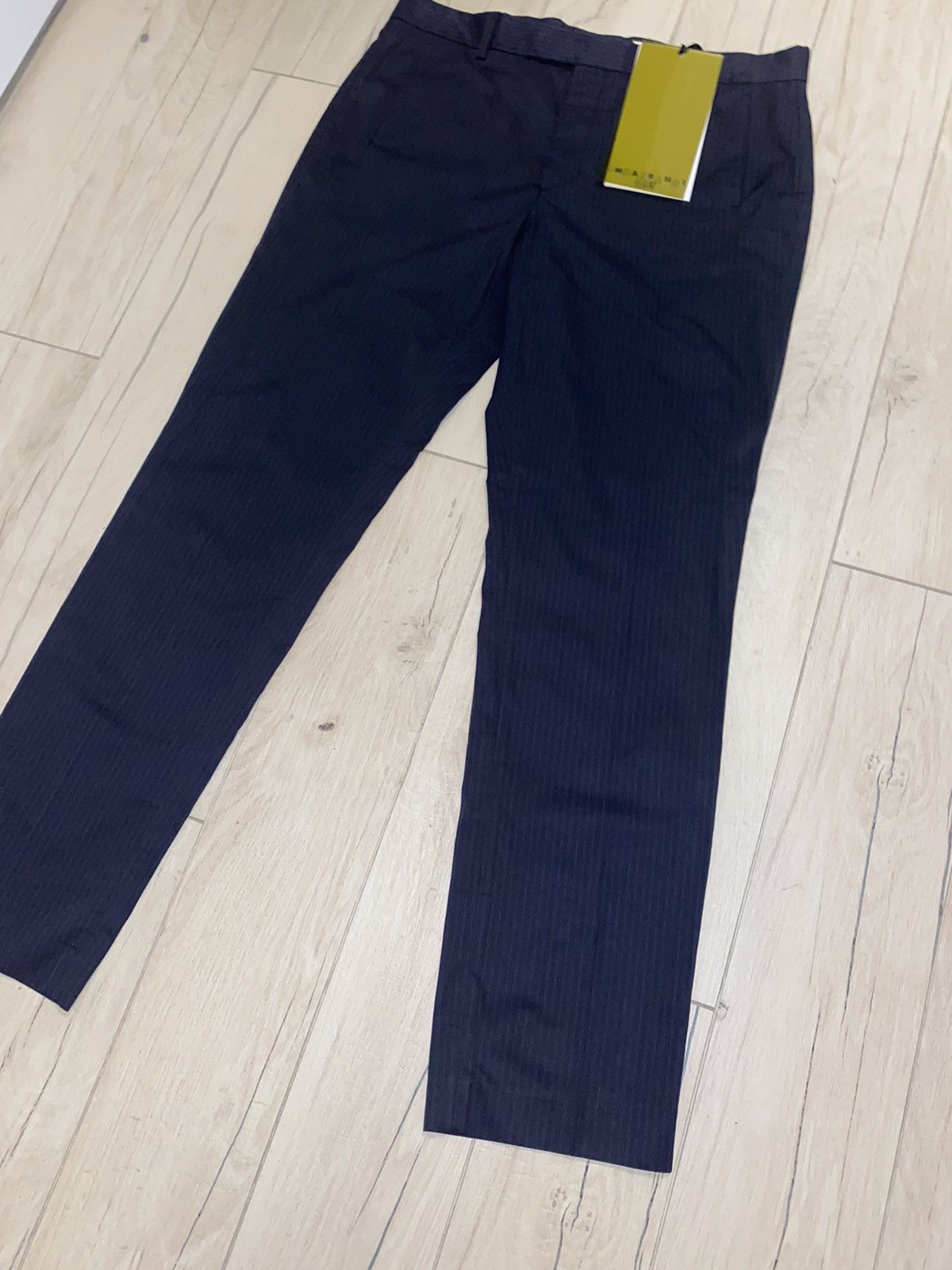 Marni DSWT! SS12 Marni X H&M Striped Dark Navy Casual Pants Size US 36 / EU 52 - 2 Thumbnail