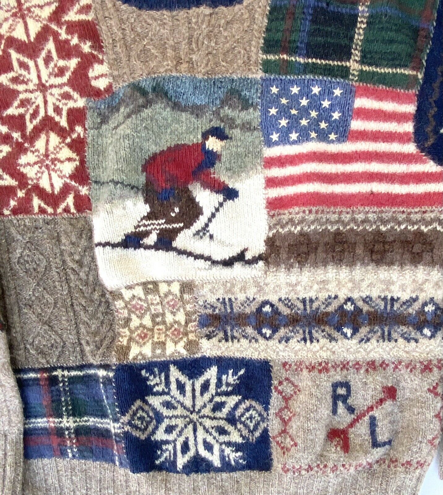 Polo Ralph Lauren Vintage Polo Ralph Lauren Ski Downhill Wool Knit Sweater XL Size US XL / EU 56 / 4 - 4 Thumbnail