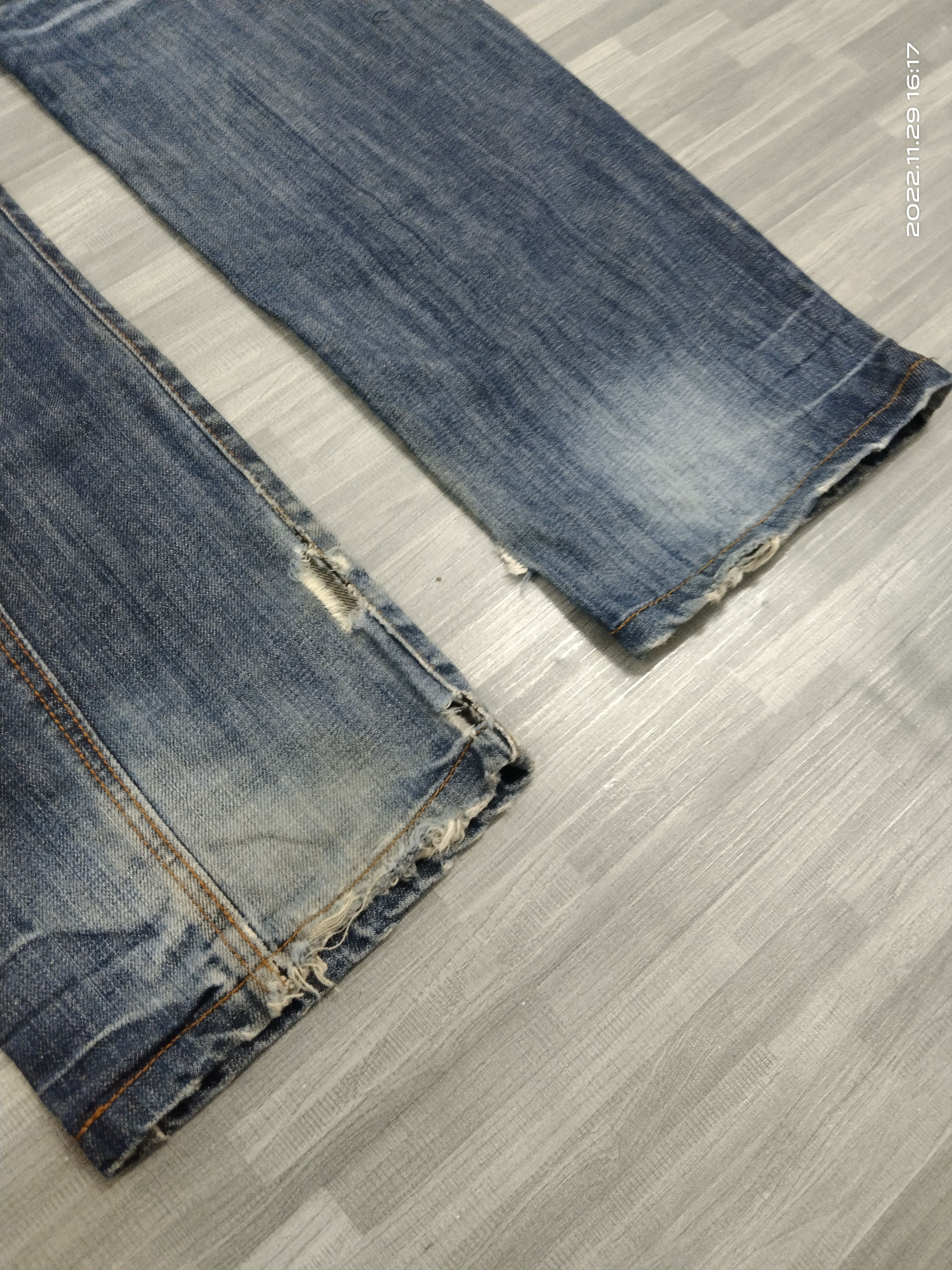 Japanese Brand THRASH RECONSTRUCTION JONEAA DENIM PANTS Size US 31 - 8 Thumbnail