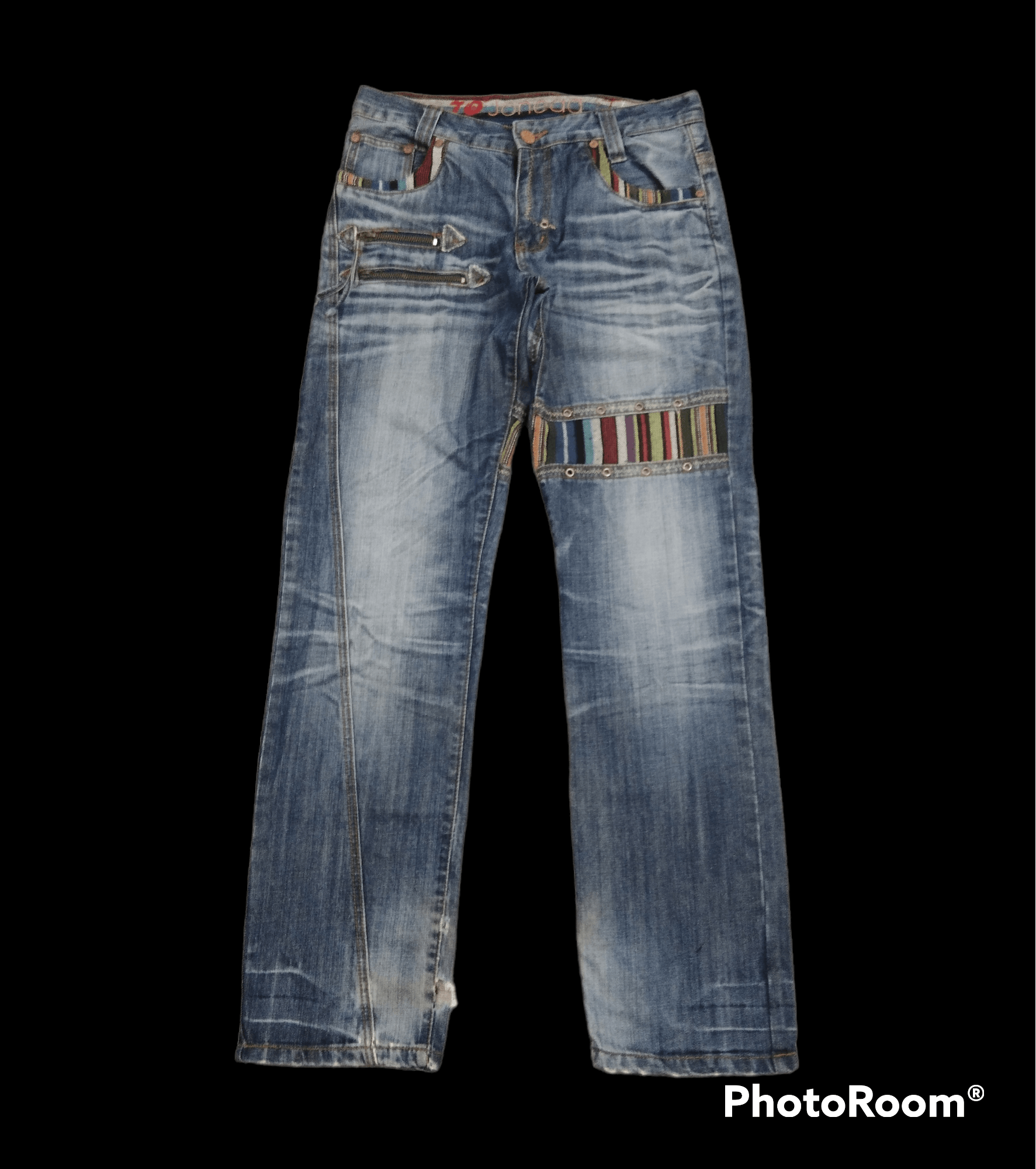 Japanese Brand THRASH RECONSTRUCTION JONEAA DENIM PANTS Size US 31 - 1 Thumbnail