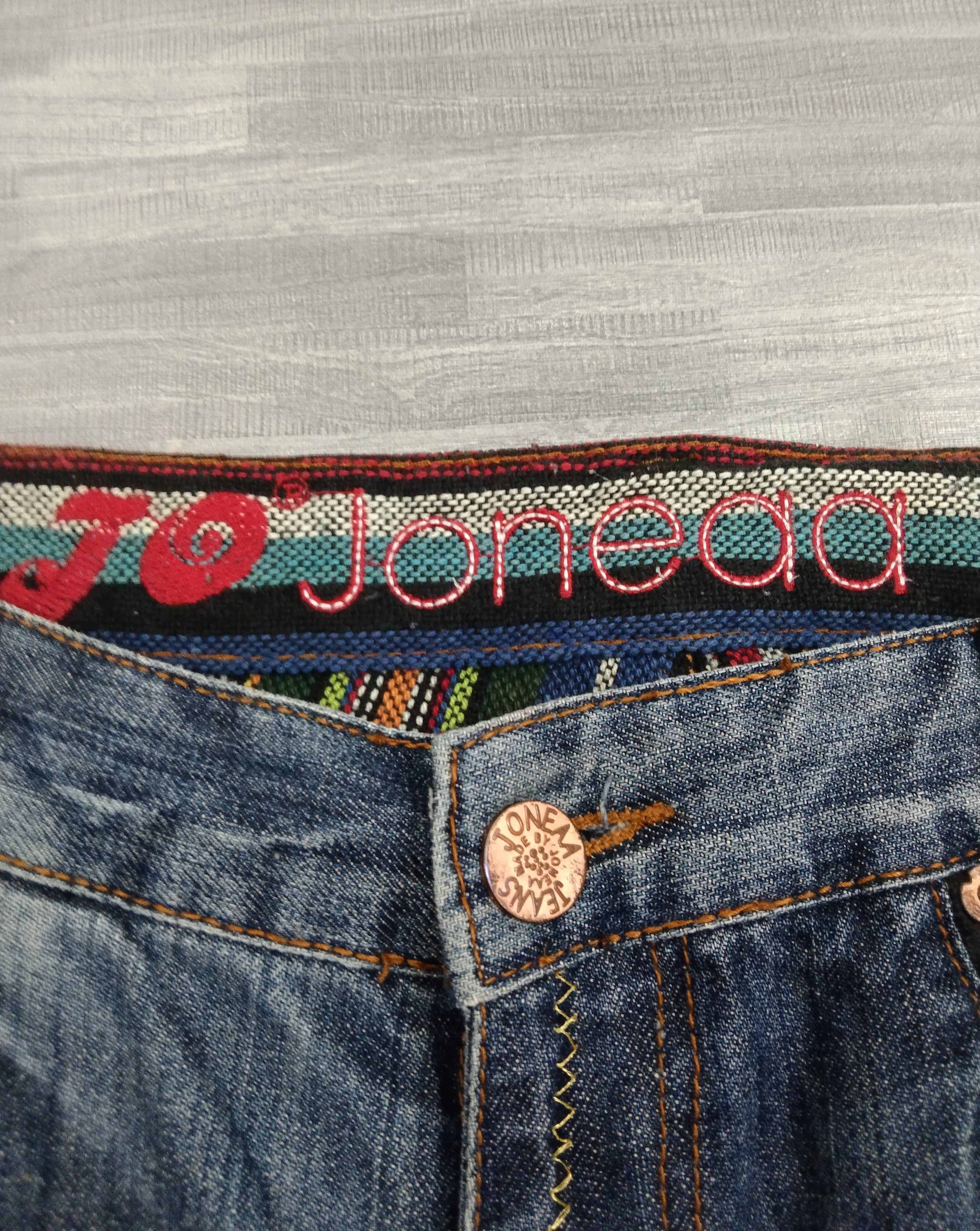 Japanese Brand THRASH RECONSTRUCTION JONEAA DENIM PANTS Size US 31 - 10 Thumbnail