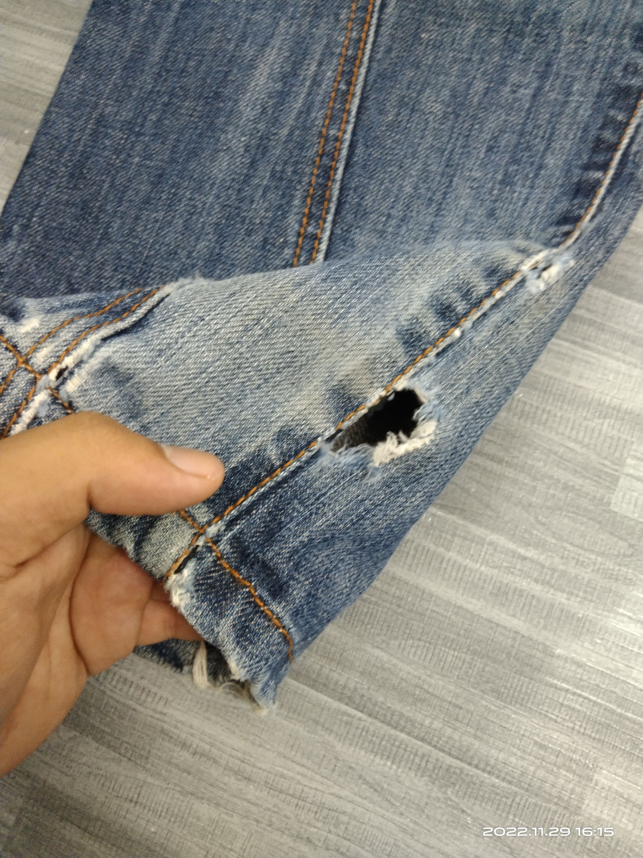 Japanese Brand THRASH RECONSTRUCTION JONEAA DENIM PANTS Size US 31 - 7 Thumbnail