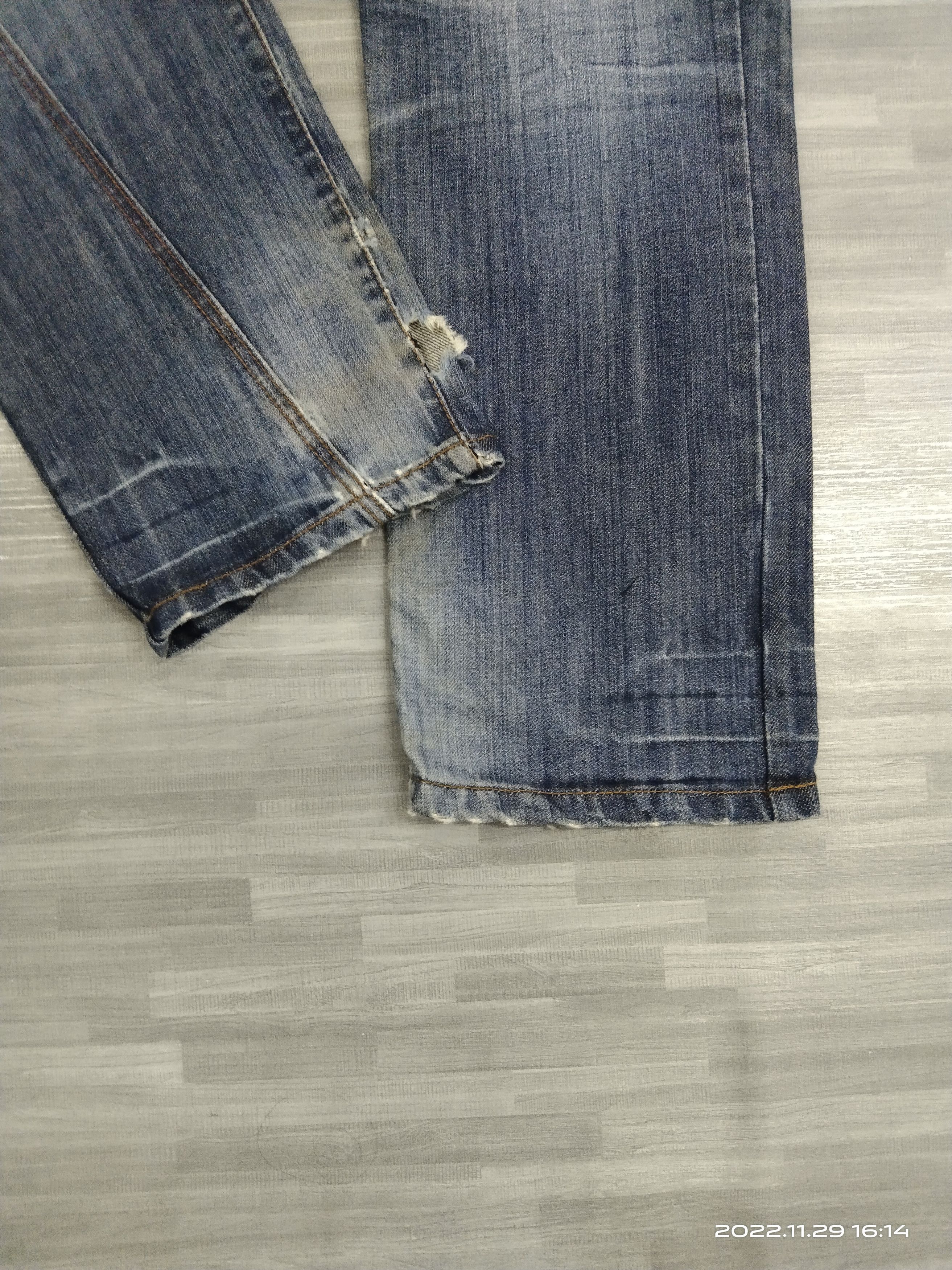 Japanese Brand THRASH RECONSTRUCTION JONEAA DENIM PANTS Size US 31 - 9 Thumbnail