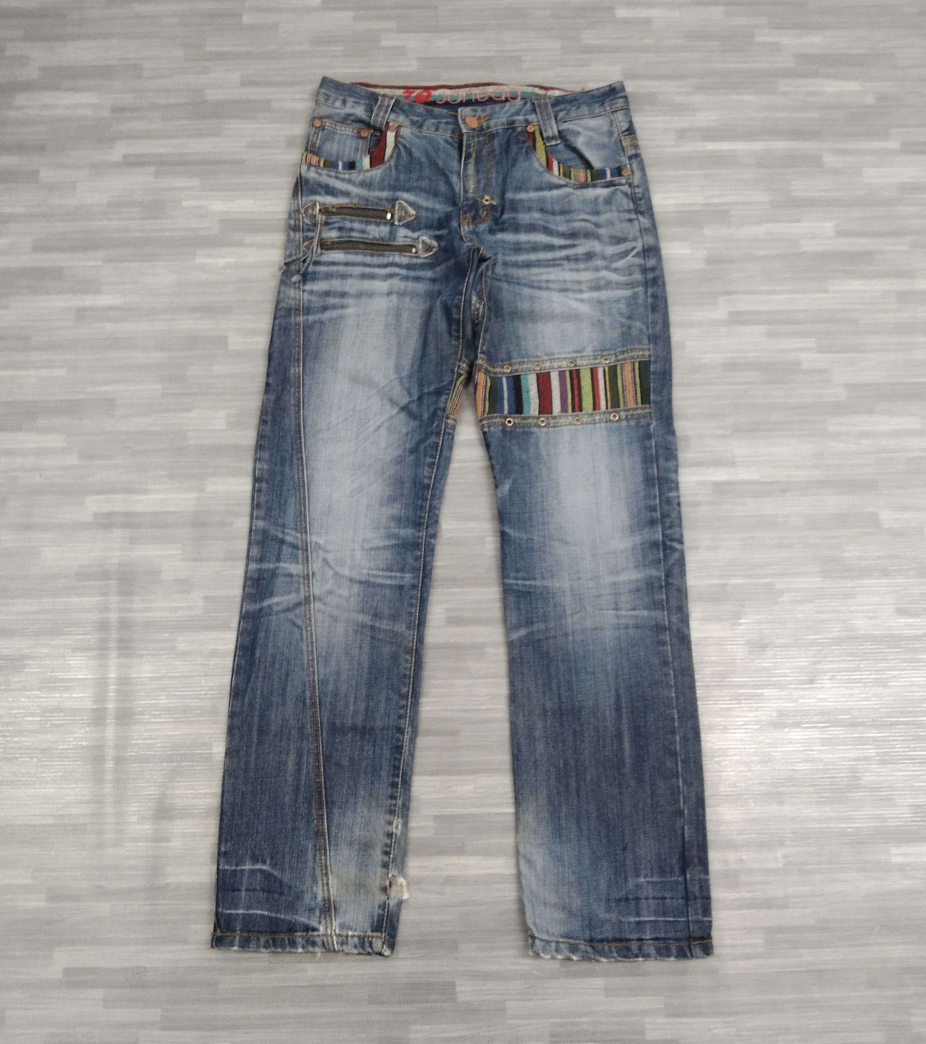 Japanese Brand THRASH RECONSTRUCTION JONEAA DENIM PANTS Size US 31 - 2 Thumbnail