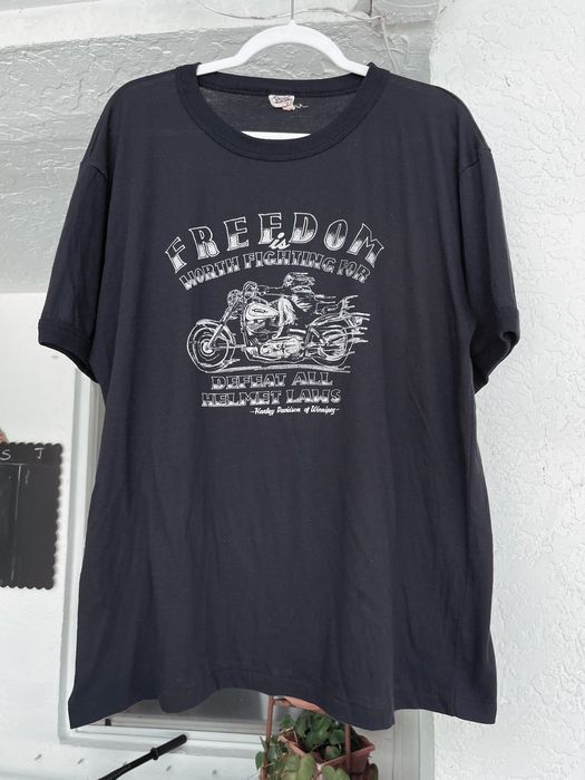 Vintage Vintage 80s Harley Shirt Helmet Laws Canada 3D Emblem Grailed