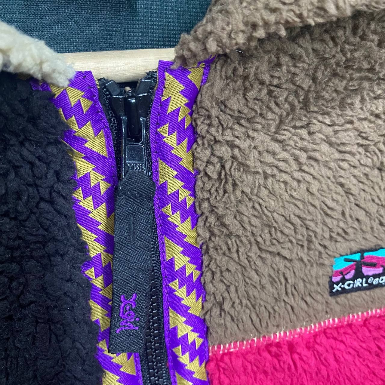 Japanese Brand X-girl fleece sherpa zipper hoodies Size US S / EU 44-46 / 1 - 5 Thumbnail