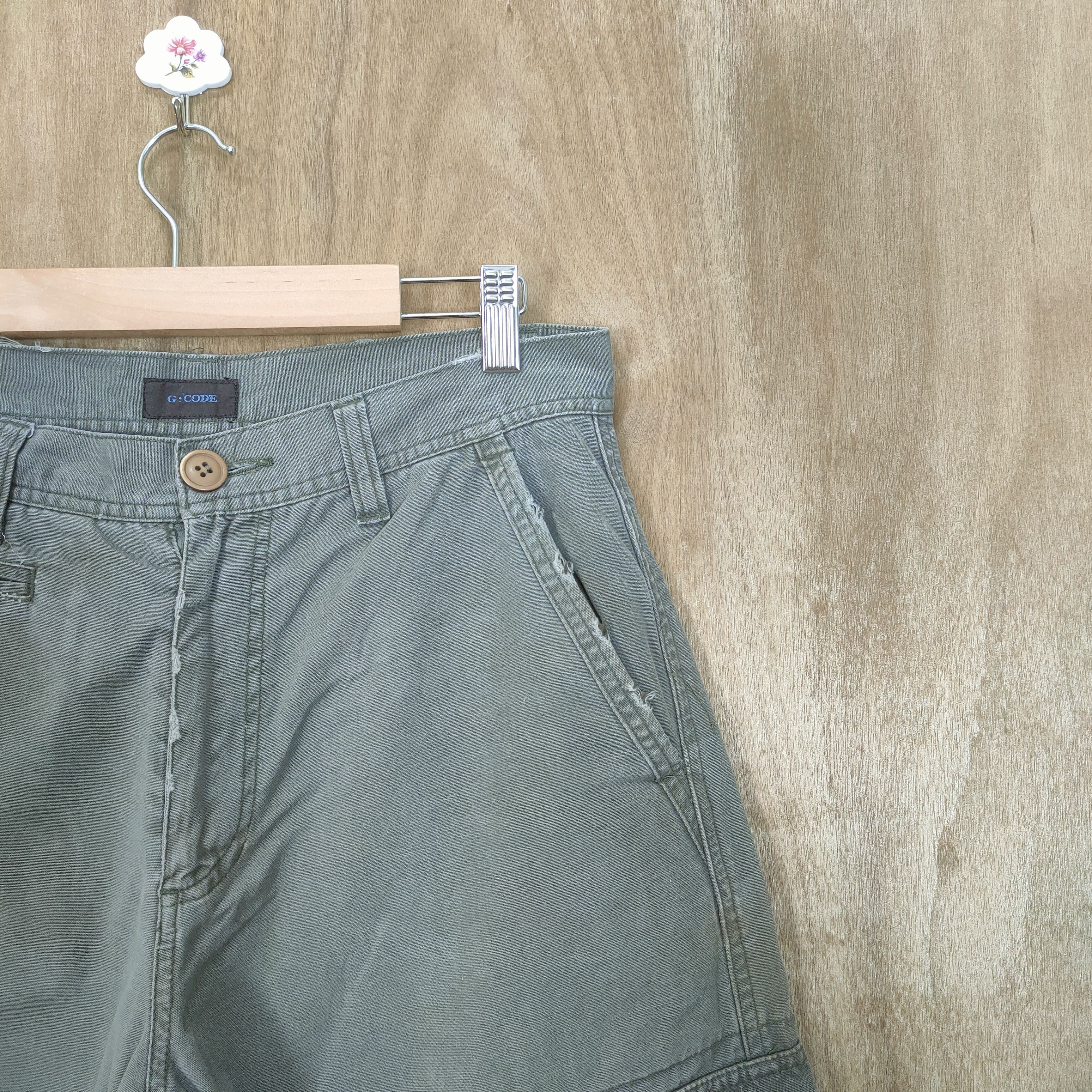 Japanese Brand VINTAGE G.CODE FADED RUSTY BANDAGE CARGO PANTS Size US 30 / EU 46 - 13 Thumbnail