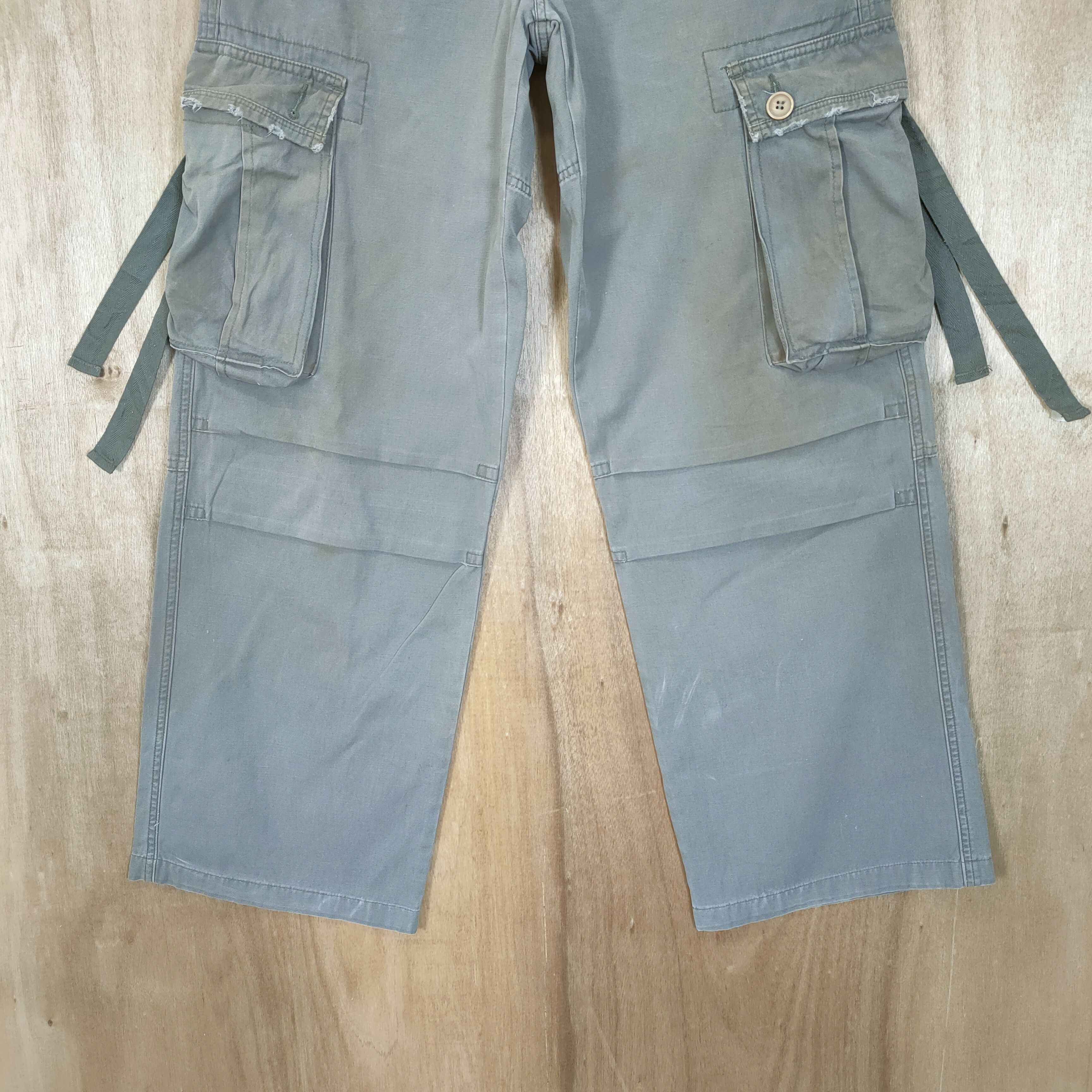 Japanese Brand VINTAGE G.CODE FADED RUSTY BANDAGE CARGO PANTS Size US 30 / EU 46 - 5 Thumbnail