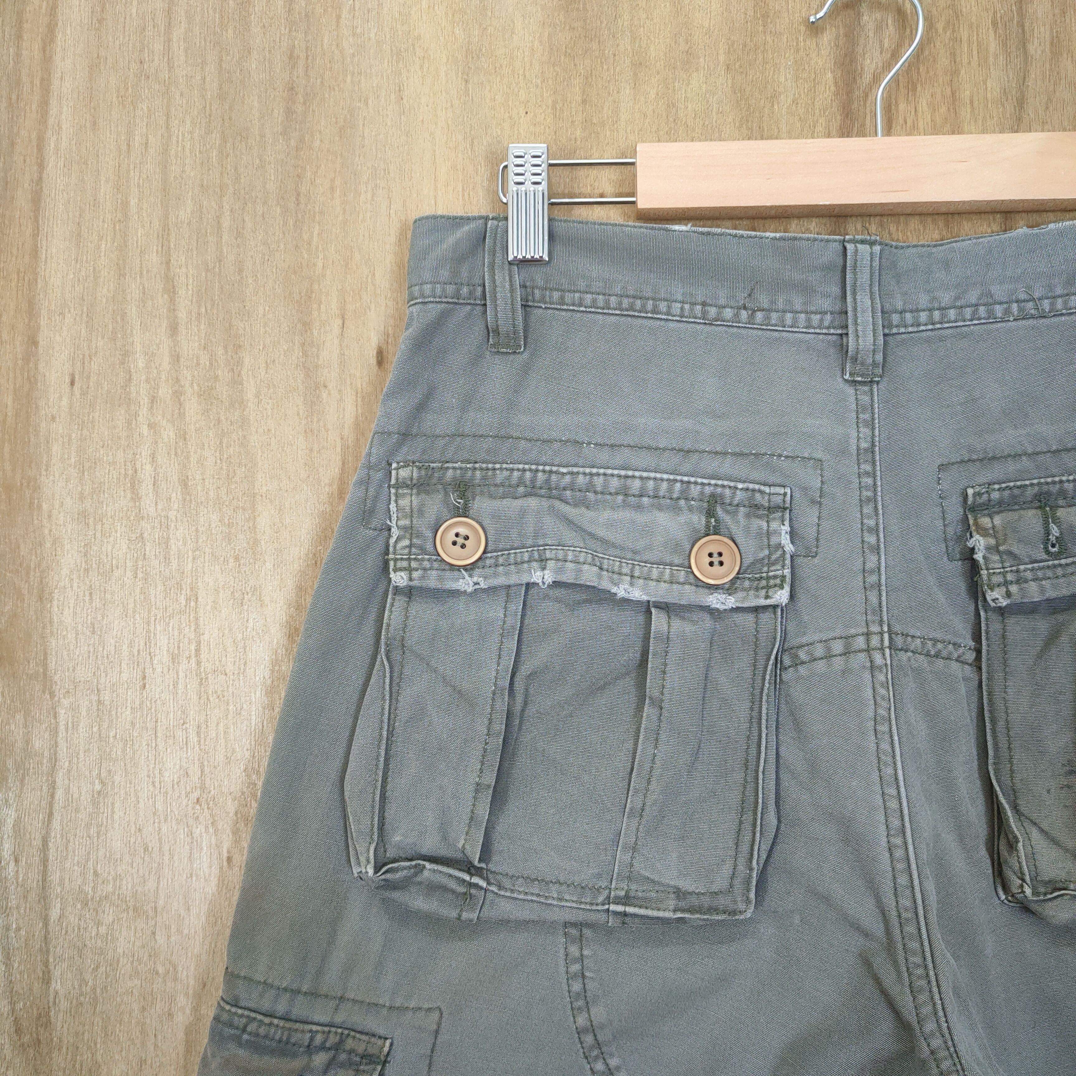 Japanese Brand VINTAGE G.CODE FADED RUSTY BANDAGE CARGO PANTS Size US 30 / EU 46 - 9 Thumbnail