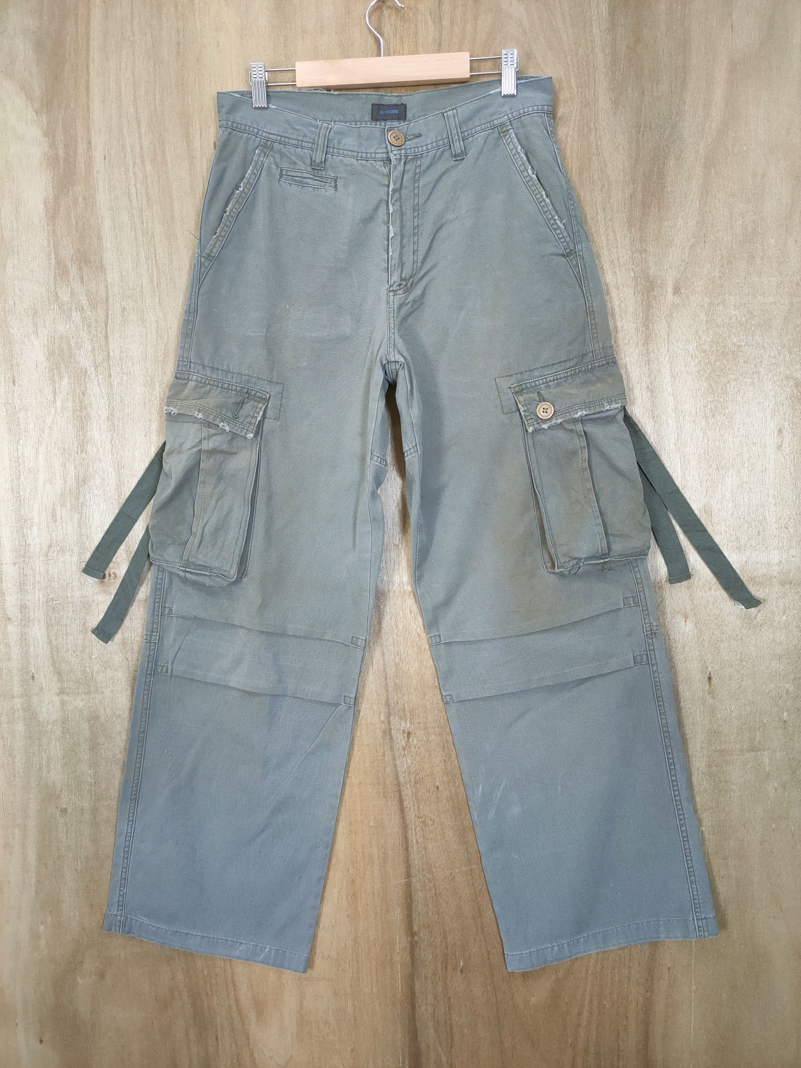 Japanese Brand VINTAGE G.CODE FADED RUSTY BANDAGE CARGO PANTS Size US 30 / EU 46 - 1 Thumbnail