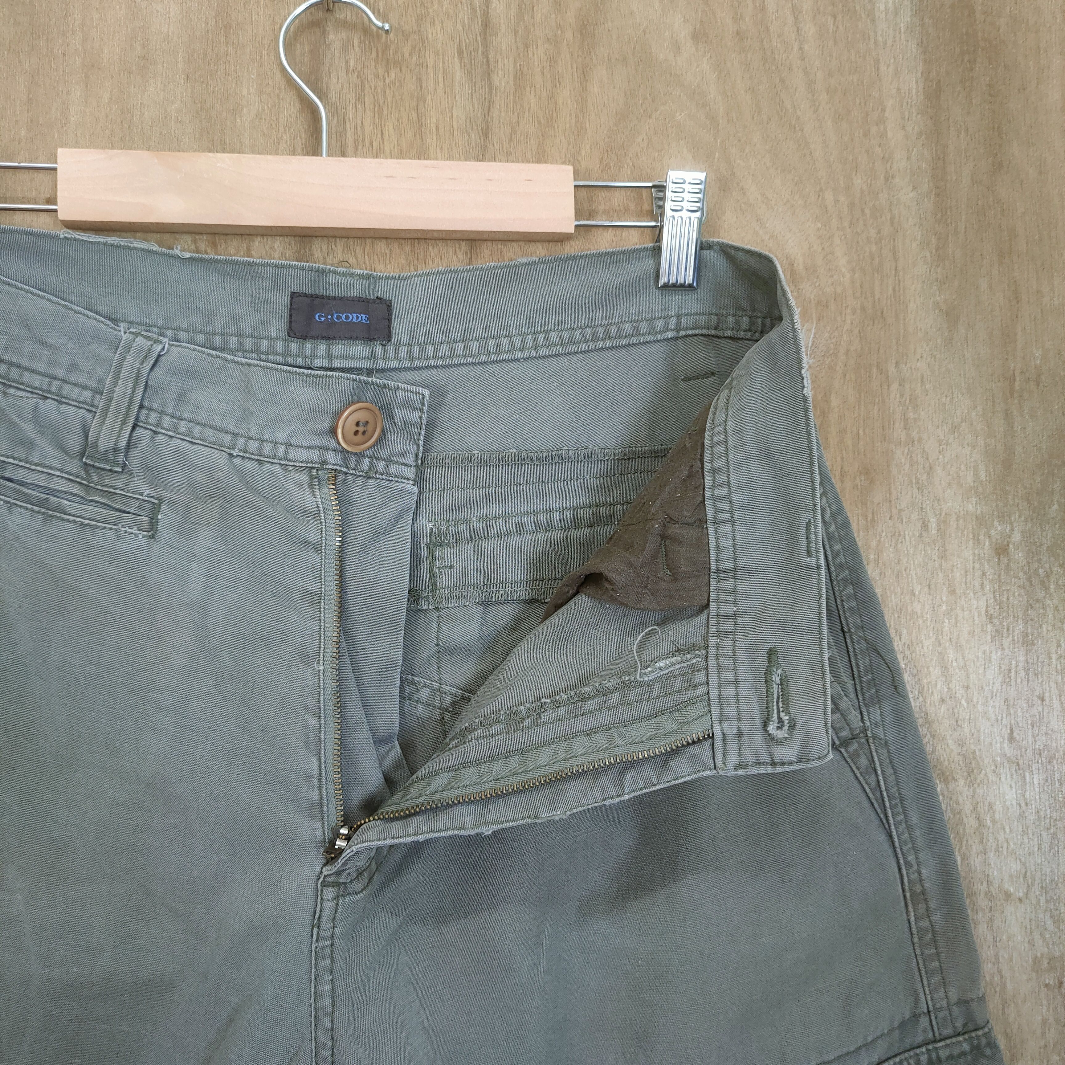 Japanese Brand VINTAGE G.CODE FADED RUSTY BANDAGE CARGO PANTS Size US 30 / EU 46 - 10 Thumbnail