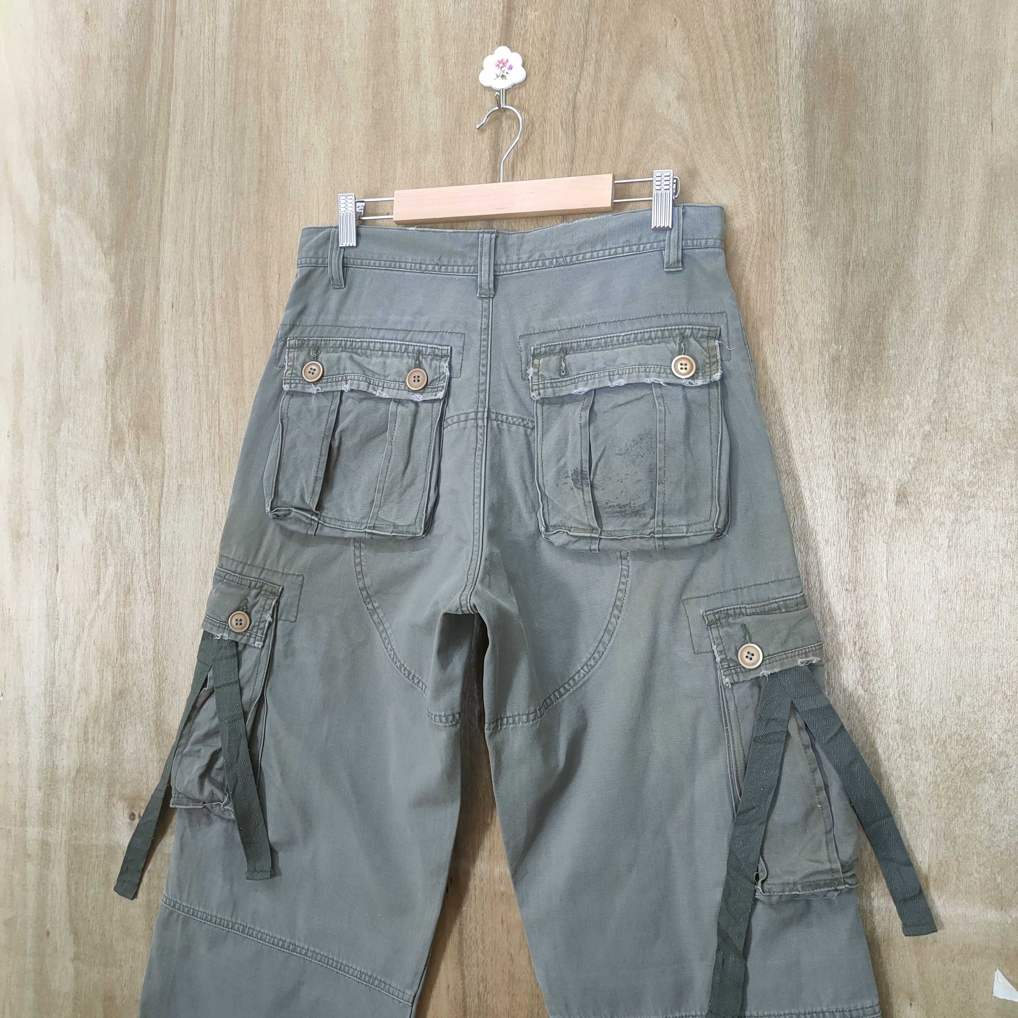 Japanese Brand VINTAGE G.CODE FADED RUSTY BANDAGE CARGO PANTS Size US 30 / EU 46 - 7 Thumbnail
