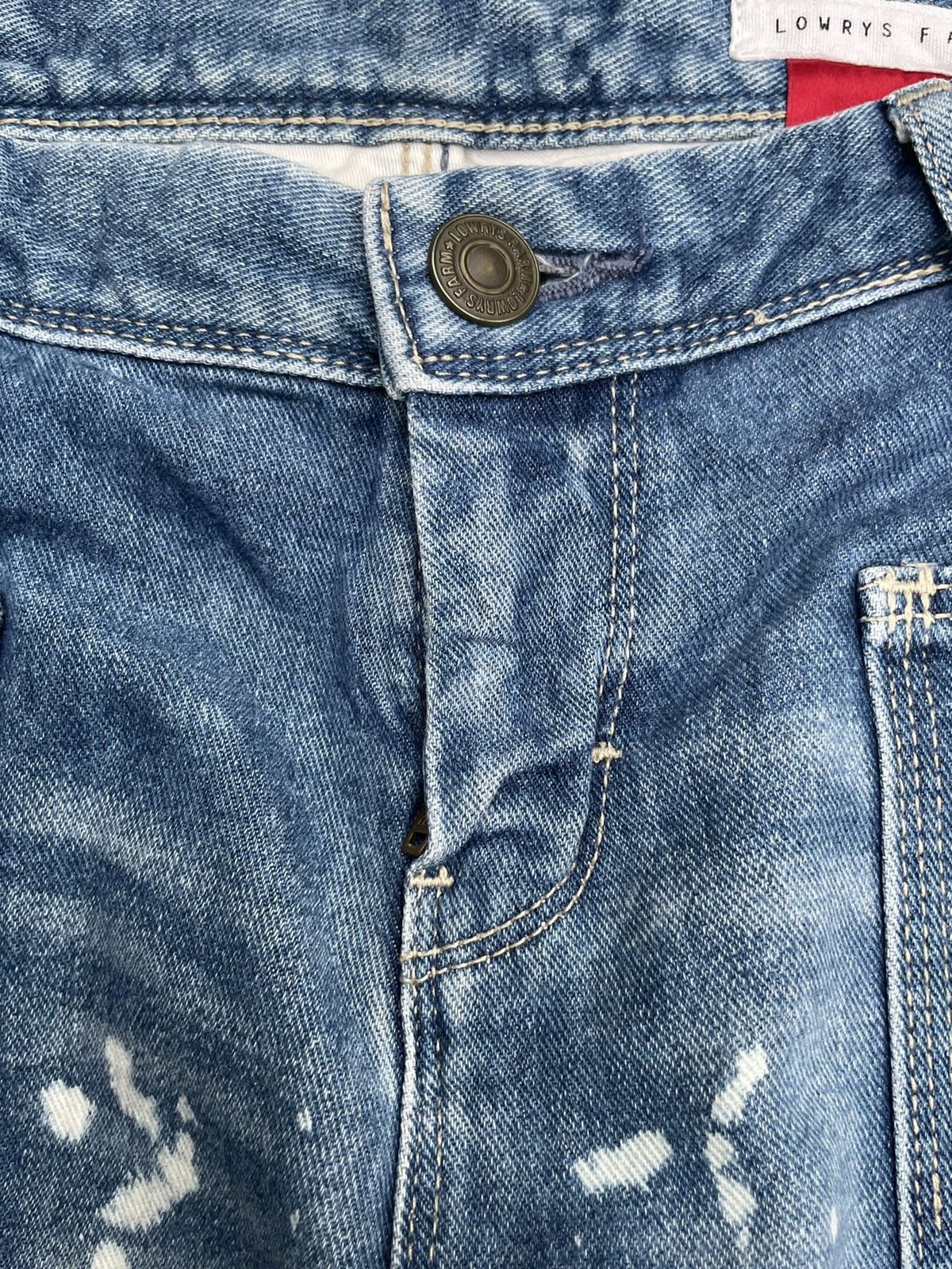 Japanese Brand × LOWRYS FARM Japanese Lowrys Farm Bleach Distresed Denim Size 32" / US 10 / IT 46 - 17 Thumbnail