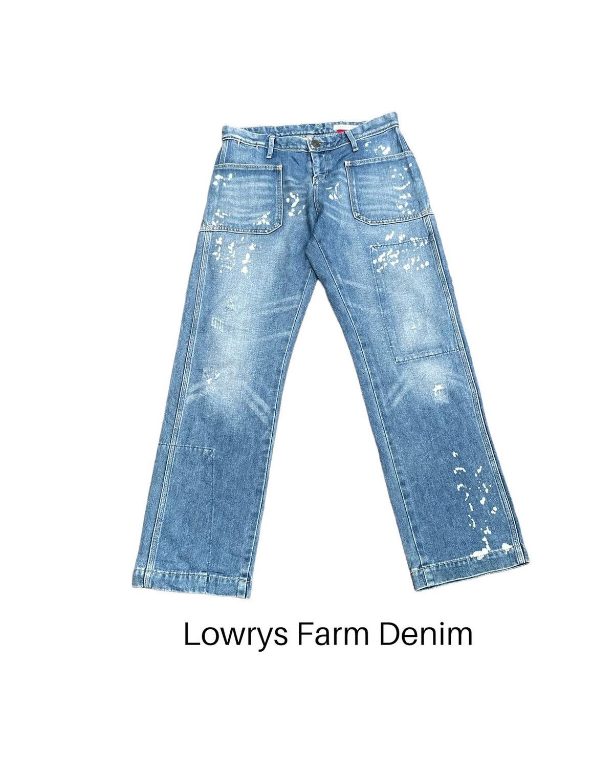 Japanese Brand × LOWRYS FARM Japanese Lowrys Farm Bleach Distresed Denim Size 32" / US 10 / IT 46 - 1 Thumbnail