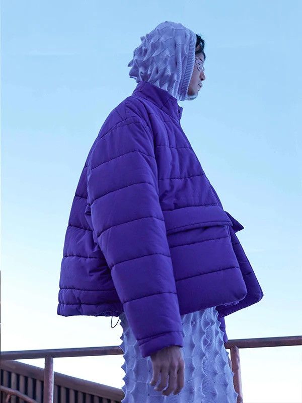 Henrik Vibskov !DSWT! FW22 Henrik Vibskov Apollo Purple Puffer Jacket Size US L / EU 52-54 / 3 - 3 Thumbnail