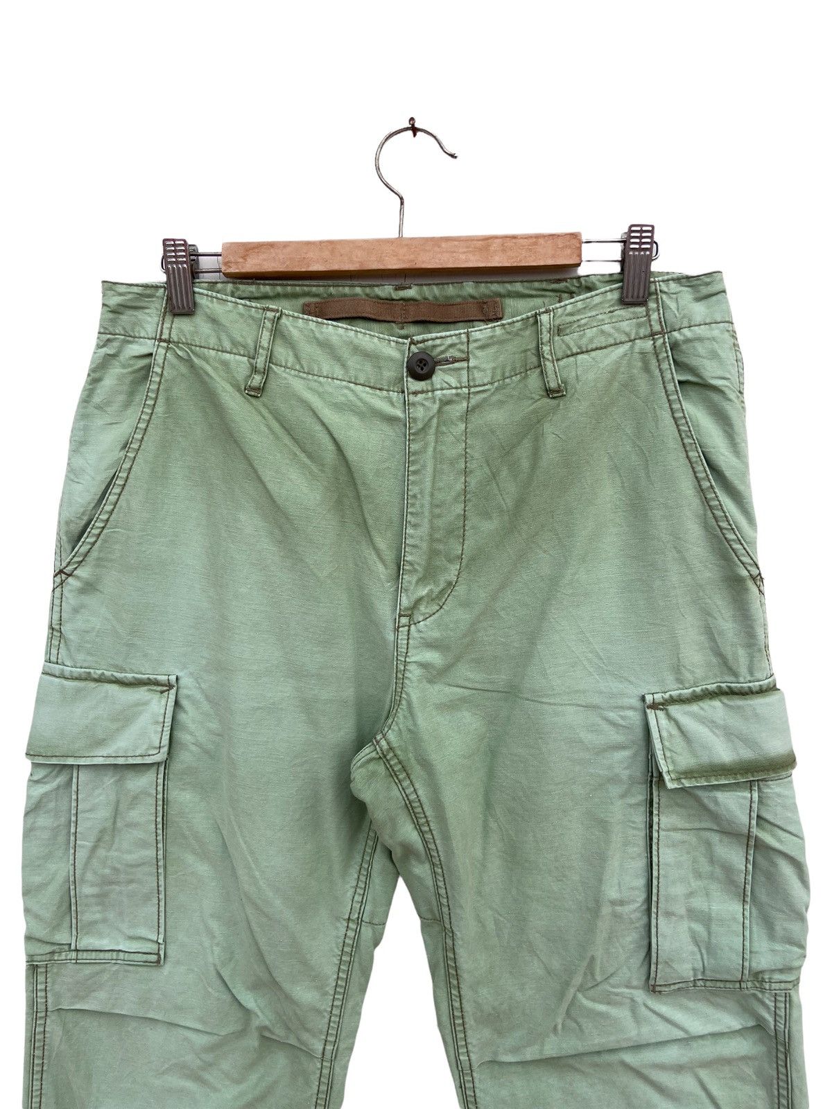 Journal Standard Olive Green Sun Faded Style Cargo Pant by Journal Standard Size US 33 - 3 Thumbnail