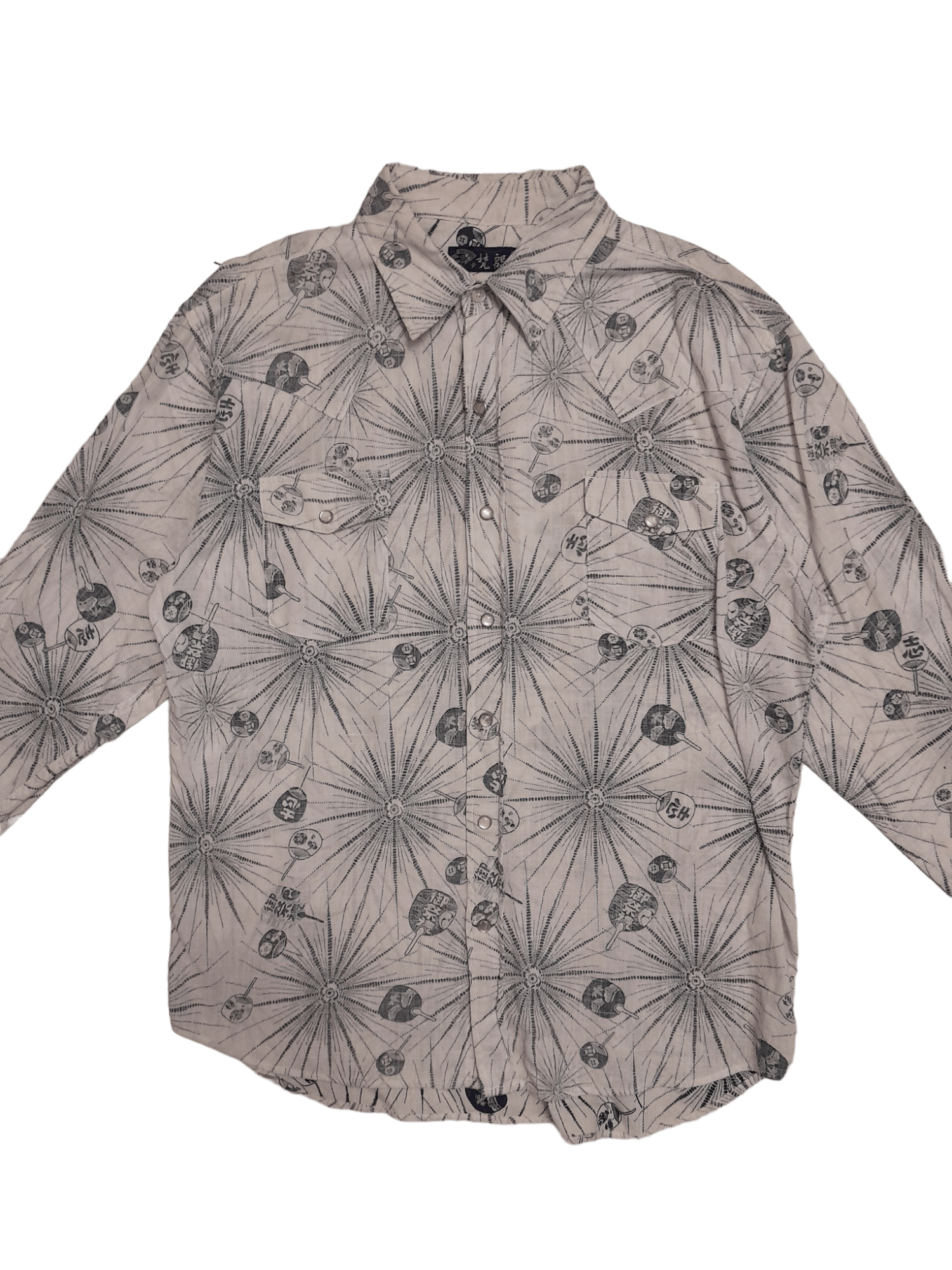 Designer Japanese Classic Script Buffalo Shirt (E910) Size US L / EU 52-54 / 3 - 2 Thumbnail