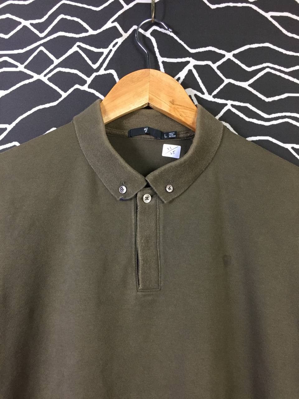 Jil Sander × Uniqlo J+ Jil Sander Uniqlo Essential Olive Green Polo Tee Size US L / EU 52-54 / 3 - 3 Thumbnail
