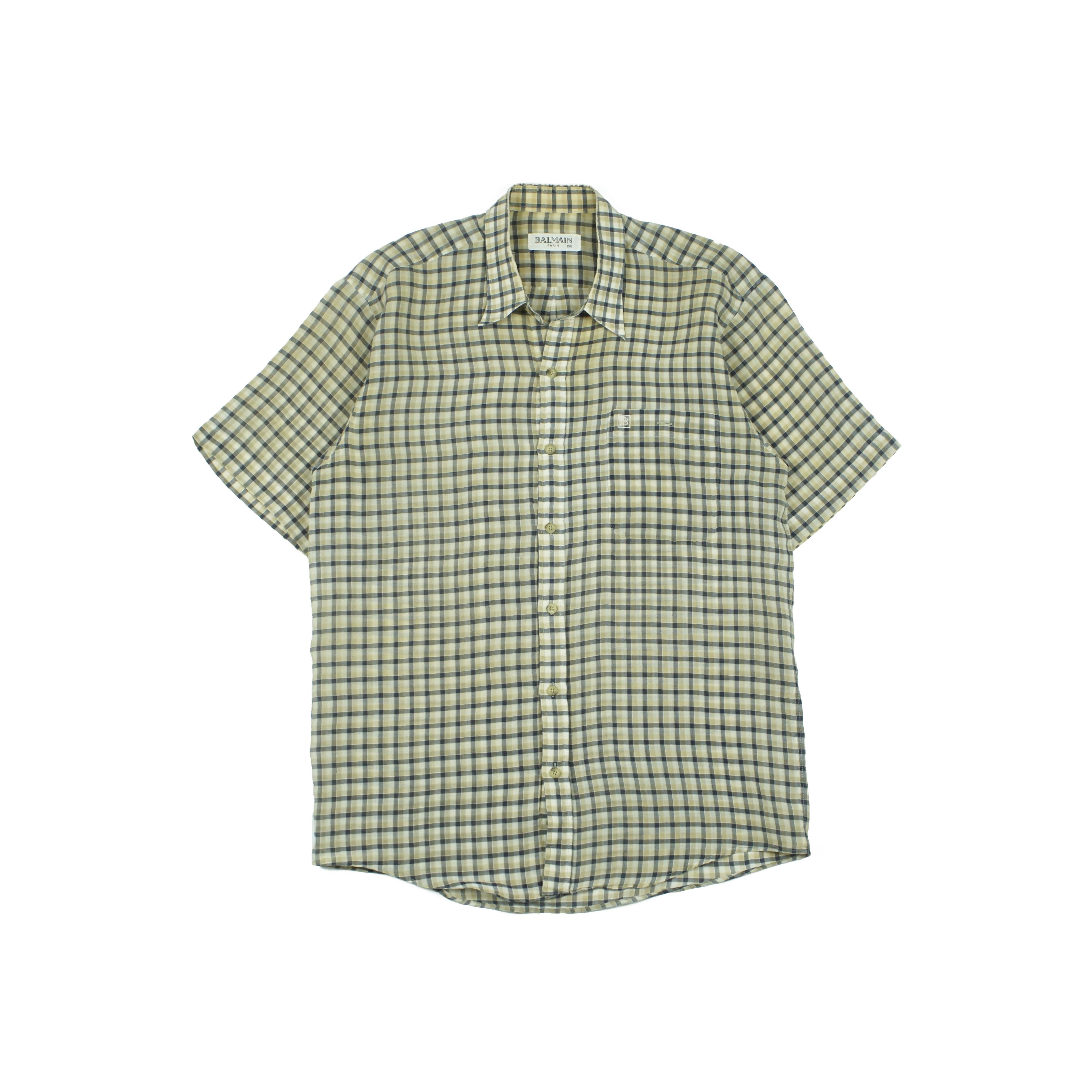 Balmain 90s Balmain Checkered Shirt Size US M / EU 48-50 / 2 - 1 Thumbnail