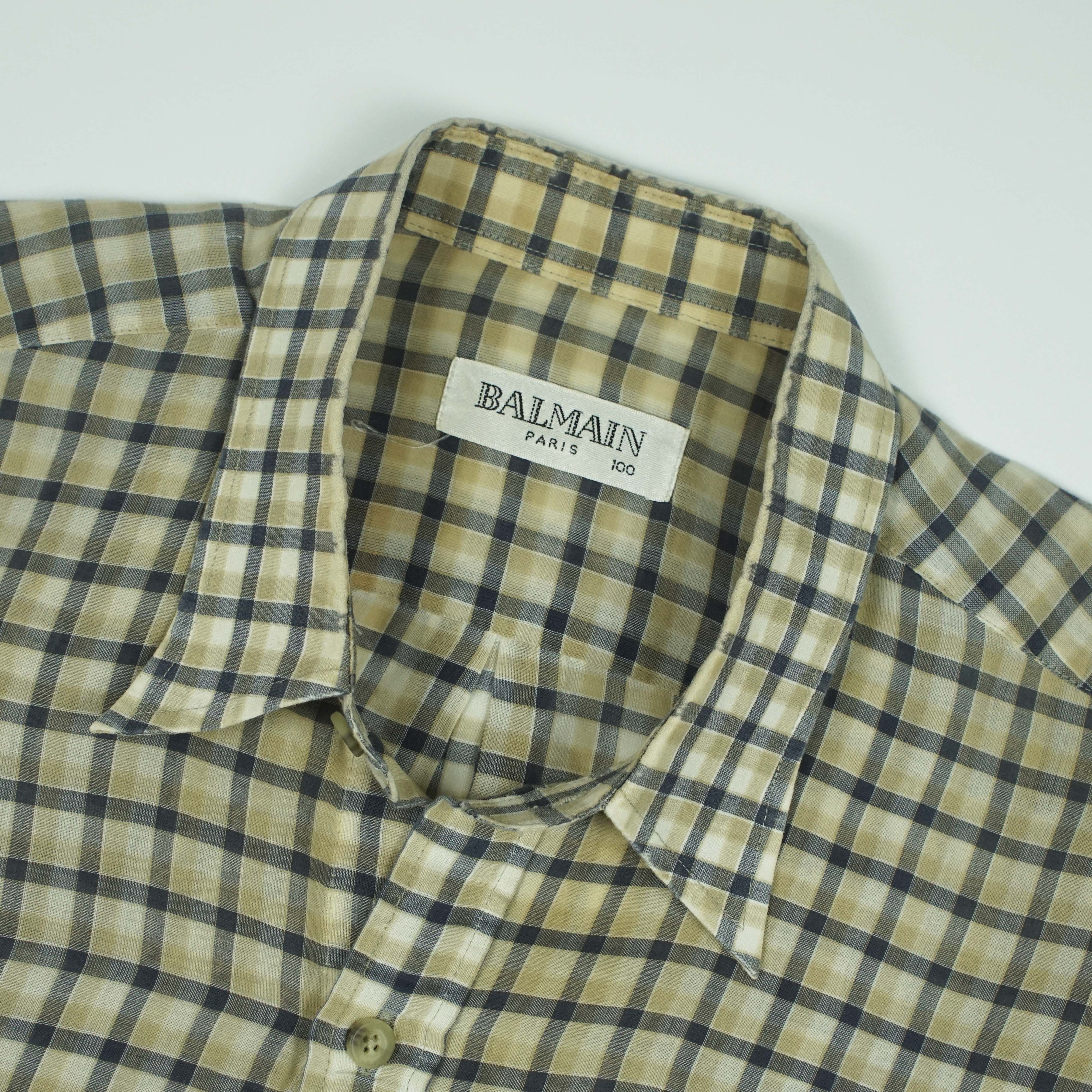 Balmain 90s Balmain Checkered Shirt Size US M / EU 48-50 / 2 - 6 Thumbnail