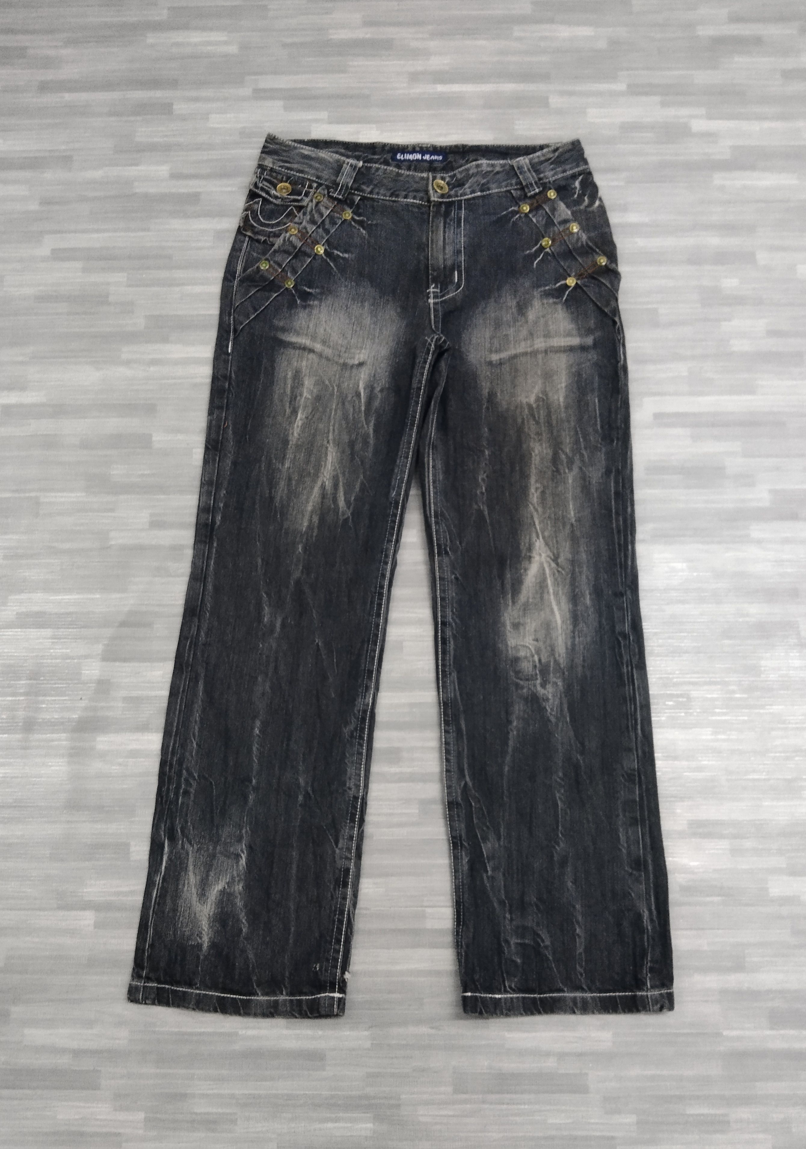 Other SUPER SICK ELIMIN JEANS STUDDED DENIM PANTS Size US 33 - 2 Thumbnail
