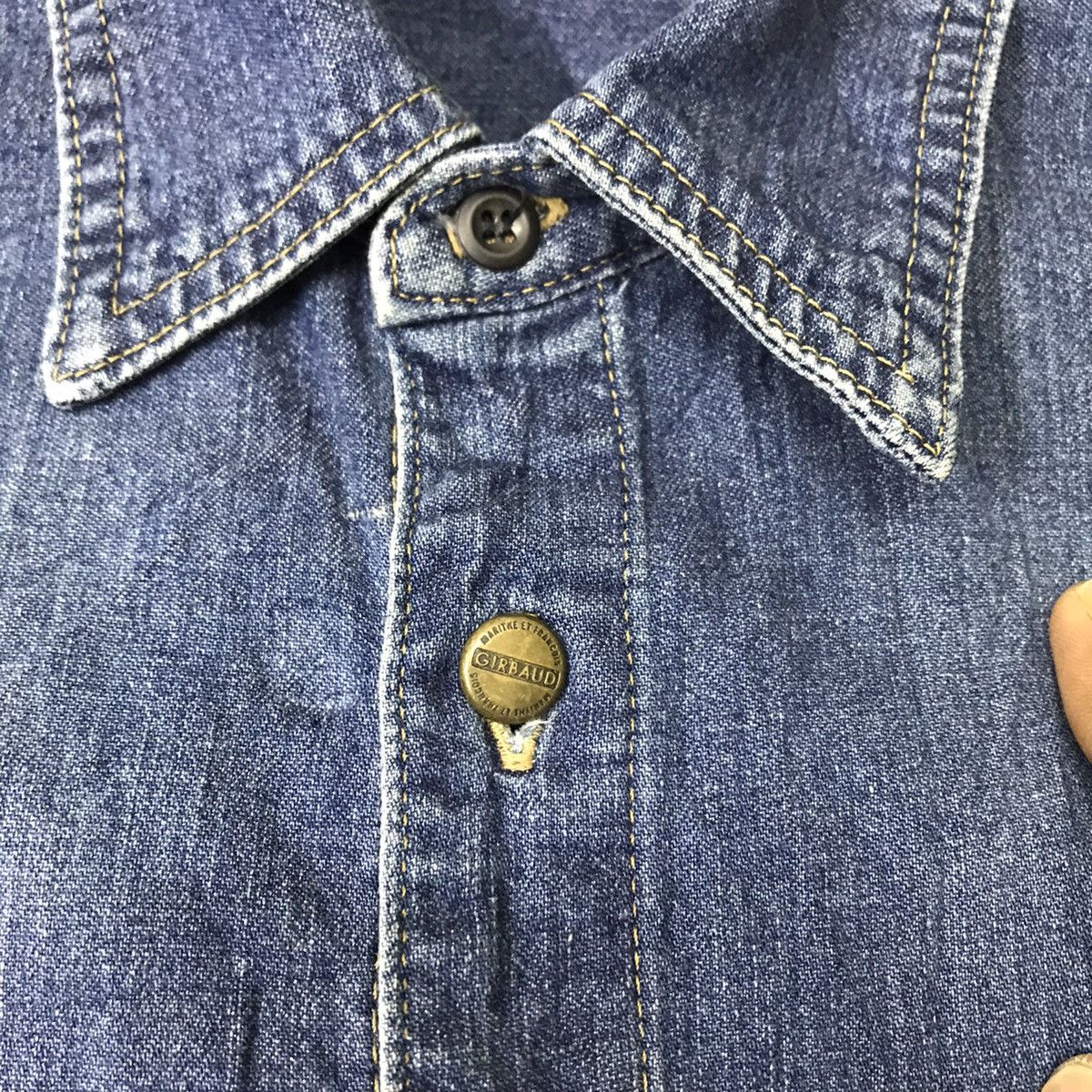 Marithe + Francois Girbaud Marithe Francois Girbaud Denim Shirt Button Up Size US L / EU 52-54 / 3 - 7 Thumbnail