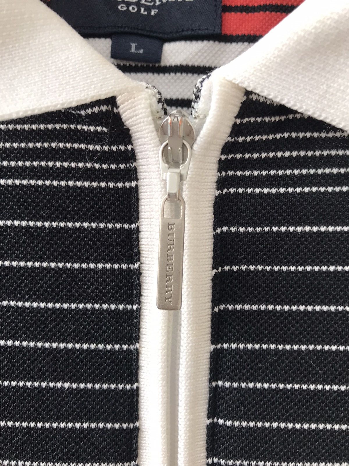 Burberry Burberrys Golf Multicolour Stripe Half Zipper