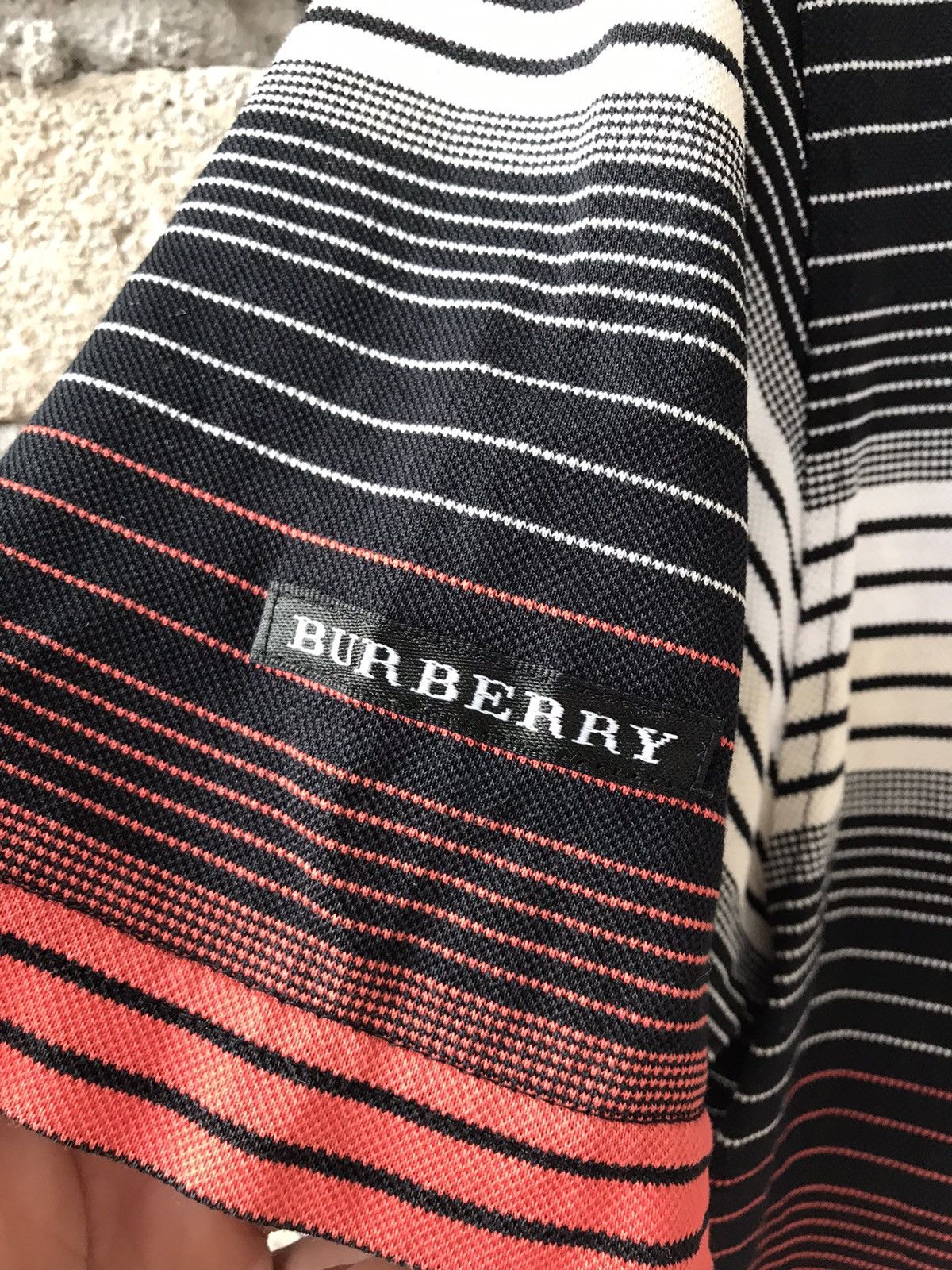 Burberry × Vintage Burberry Burberrys Golf Multicolour Stripe Half Zipper Size US L / EU 52-54 / 3 - 5 Thumbnail