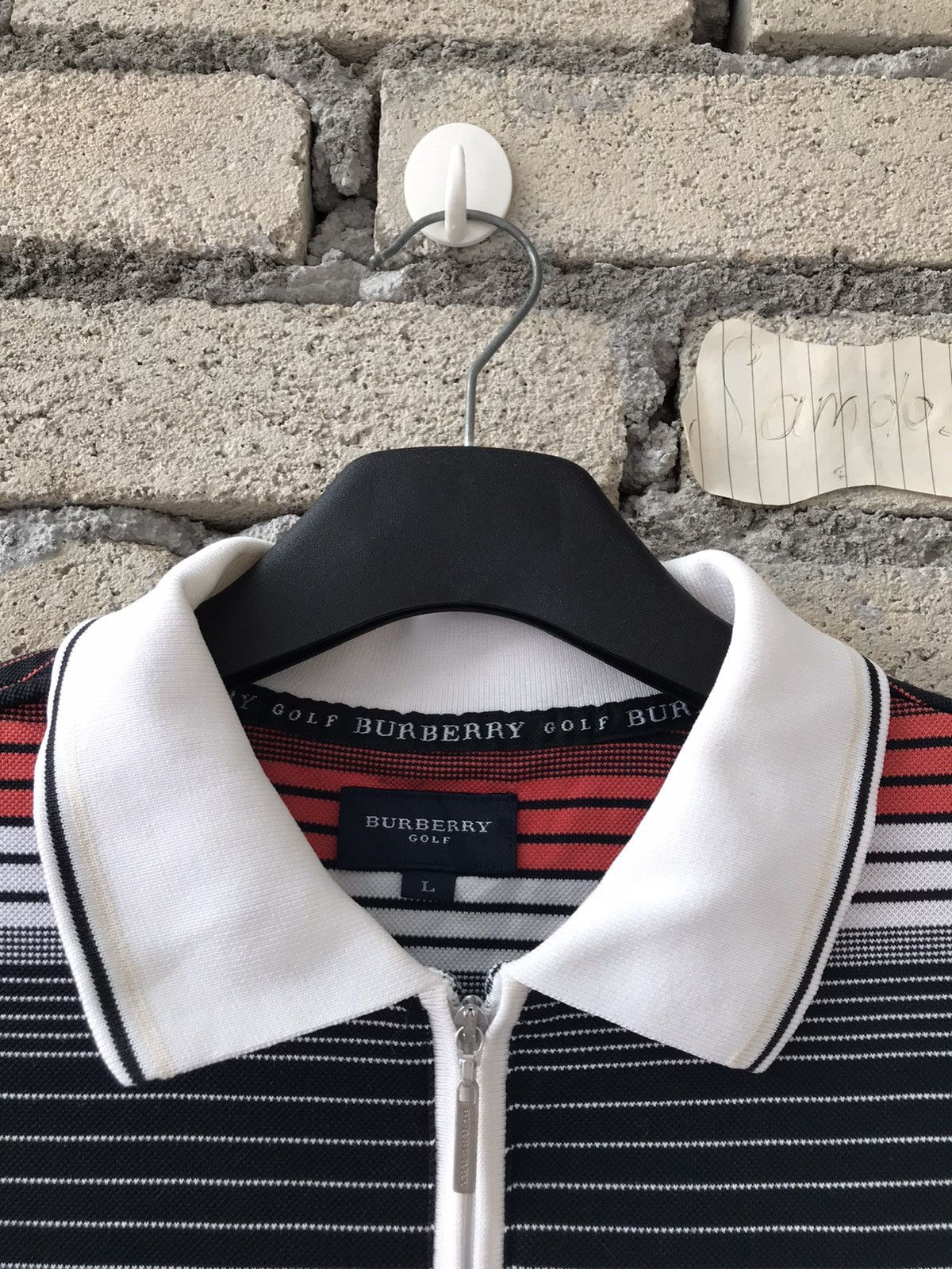Burberry × Vintage Burberry Burberrys Golf Multicolour Stripe Half Zipper Size US L / EU 52-54 / 3 - 3 Thumbnail