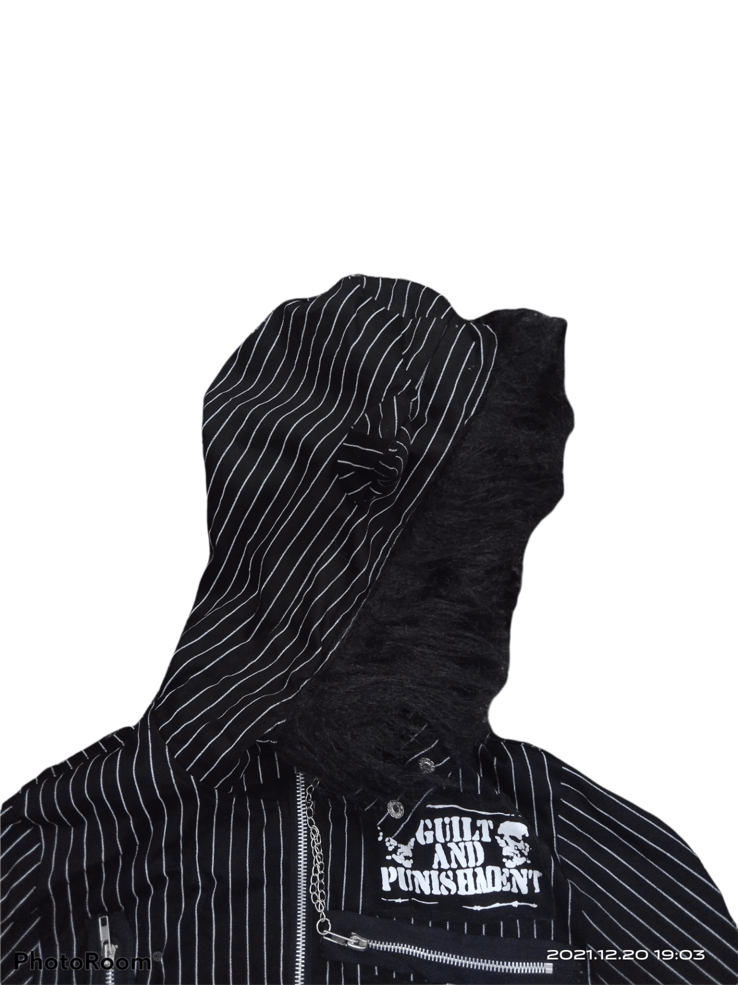 Japanese Brand DEVIL HORN BLACK STRIPE HOODIE Size US S / EU 44-46 / 1 - 3 Thumbnail