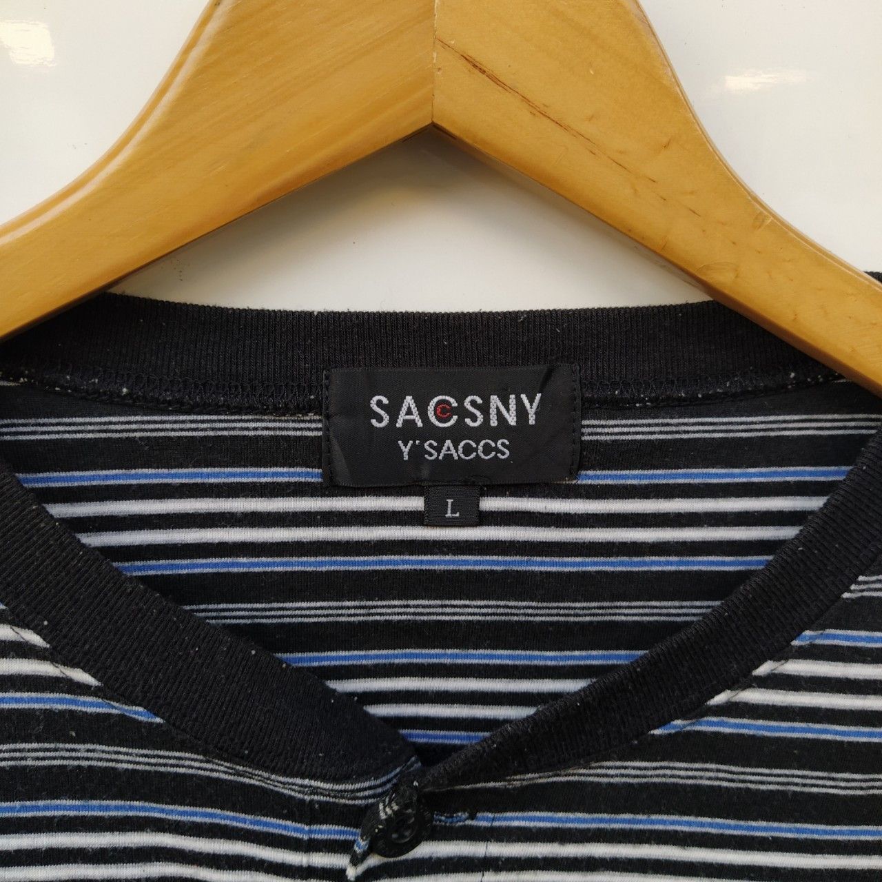 Yohji Yamamoto sacsny y’saccs by yohji yamamoto striped pocket tees Size US L / EU 52-54 / 3 - 2 Thumbnail