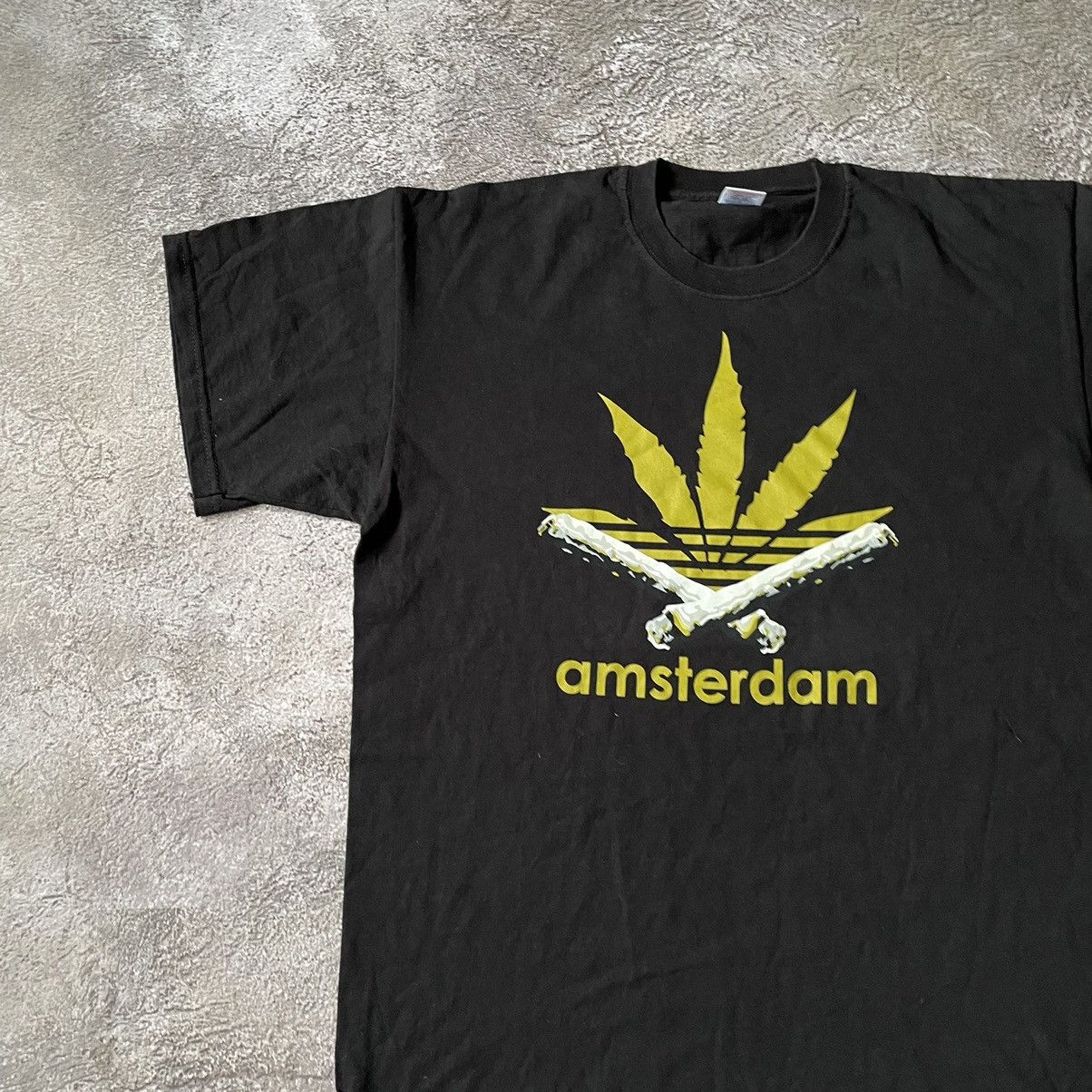 Vintage Vintage Y2K Amsterdam Graphic Tee Black Oversized Faded XL Size US XL / EU 56 / 4 - 4 Thumbnail