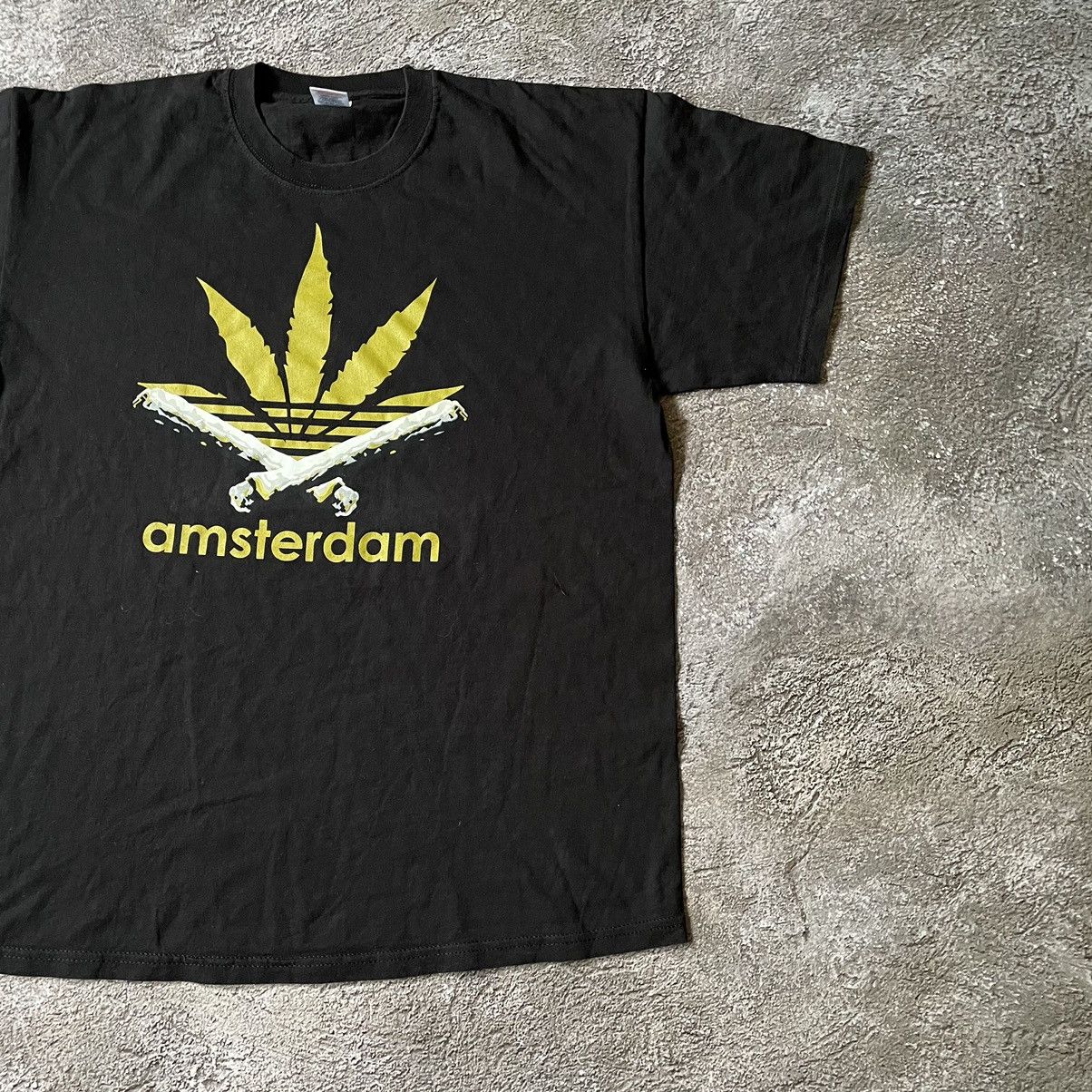 Vintage Vintage Y2K Amsterdam Graphic Tee Black Oversized Faded XL Size US XL / EU 56 / 4 - 3 Thumbnail