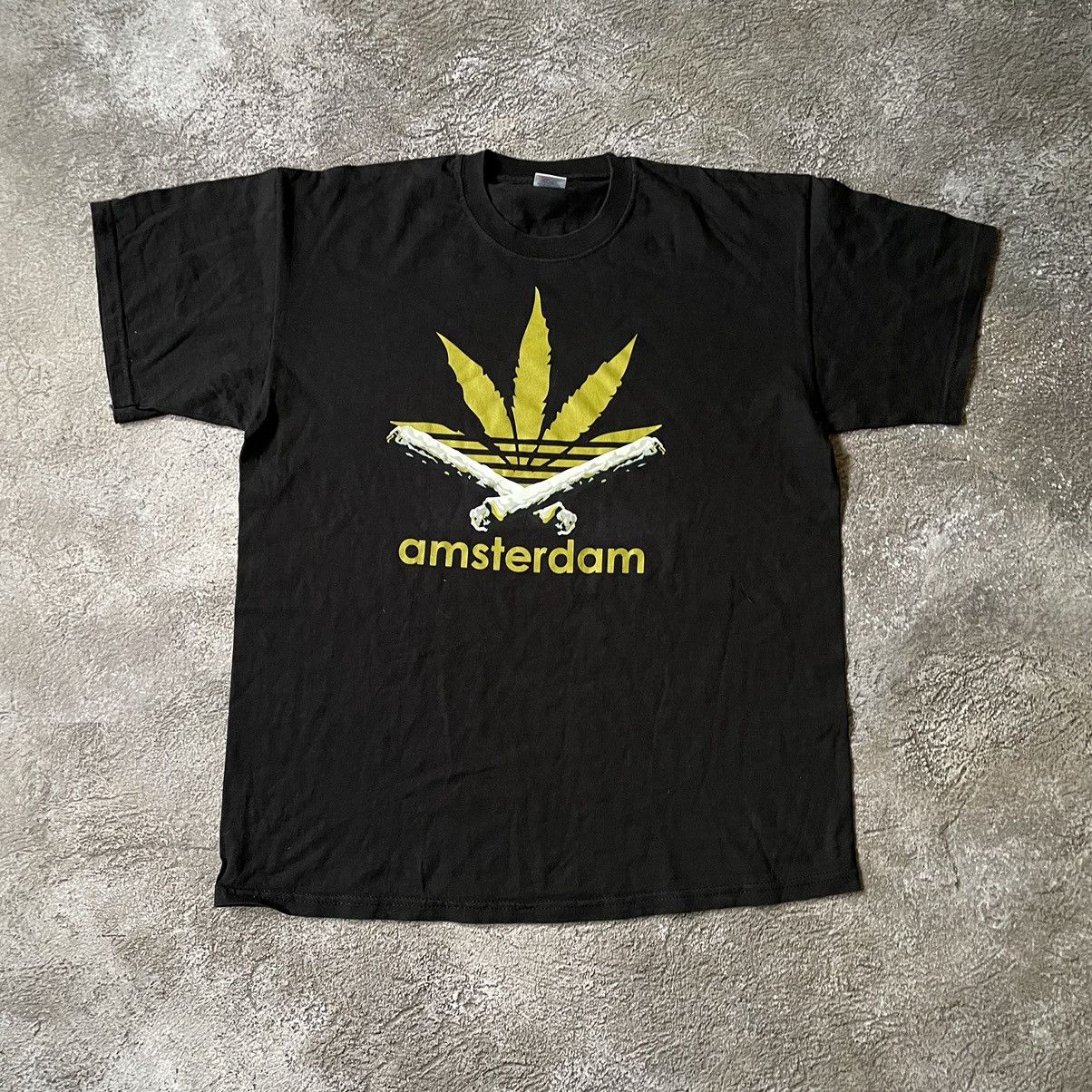 Vintage Vintage Y2K Amsterdam Graphic Tee Black Oversized Faded XL Size US XL / EU 56 / 4 - 2 Thumbnail