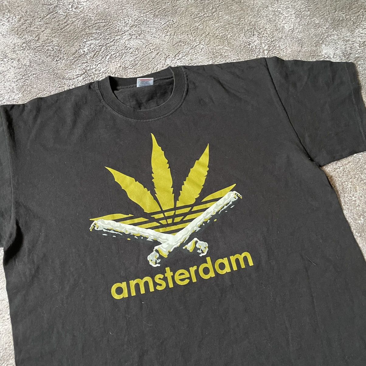 Vintage Vintage Y2K Amsterdam Graphic Tee Black Oversized Faded XL Size US XL / EU 56 / 4 - 5 Thumbnail