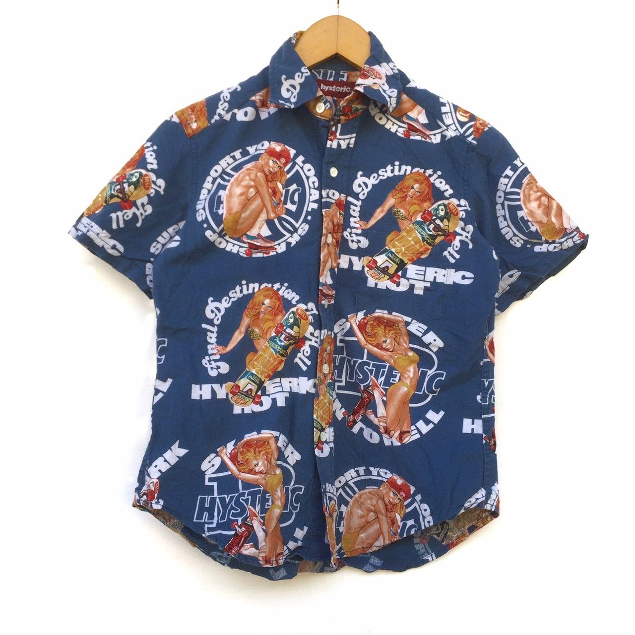 image of Hysteric Glamour All Over Print Shirt in Mixed, Men's (Size Small)